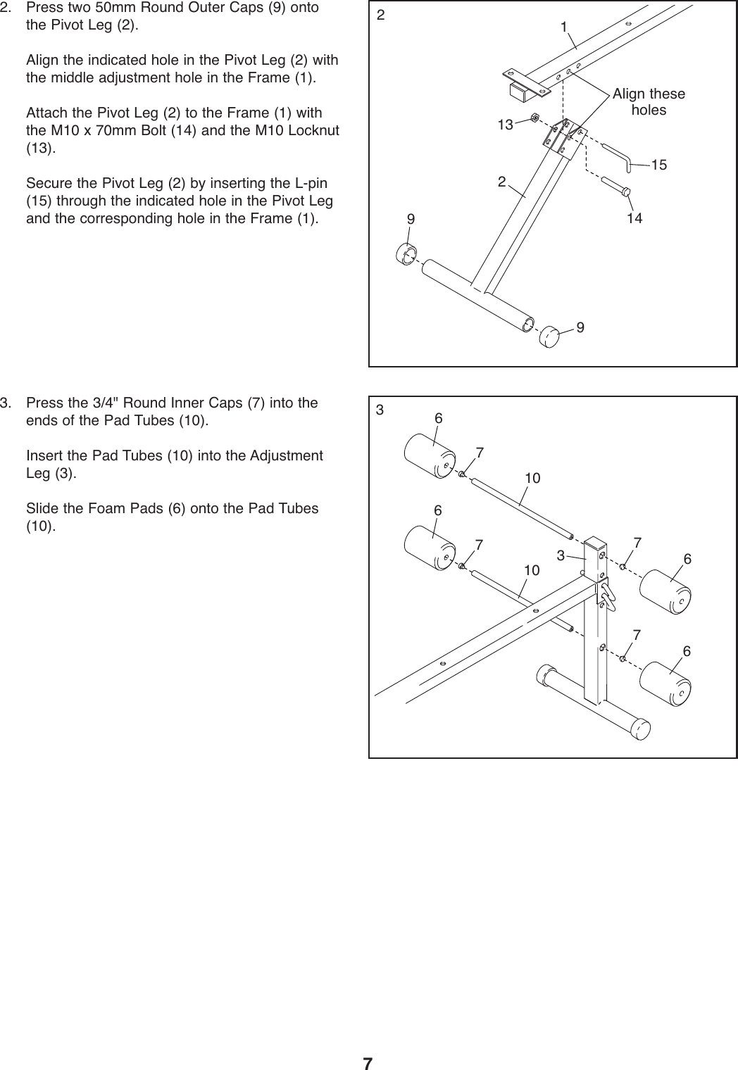 Page 7 of 12 - Weider Weider-Pro-120-Bench-Weevbe7023-Users-Manual- *WEEVBE70230-197220(UK)  Weider-pro-120-bench-weevbe7023-users-manual