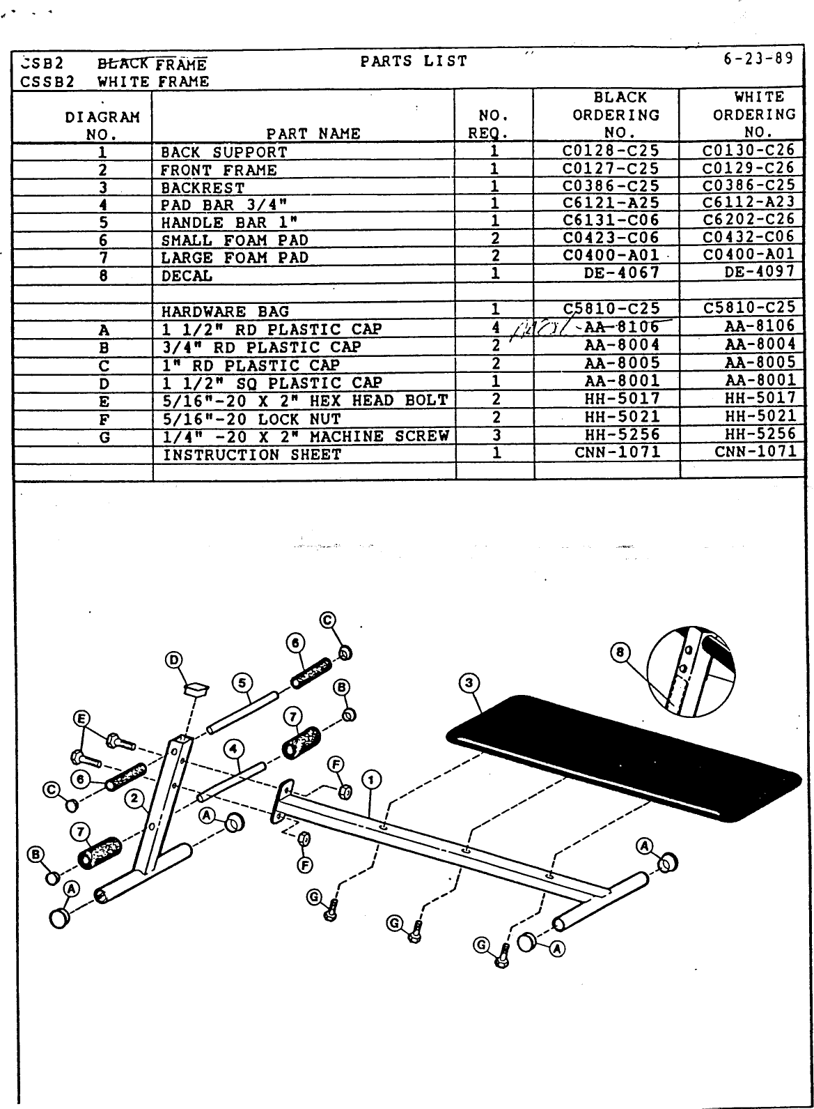 Page 2 of 2 - Weider Weider-Sb2-Slant-Board-Bench-Csb2-Users-Manual-  Weider-sb2-slant-board-bench-csb2-users-manual