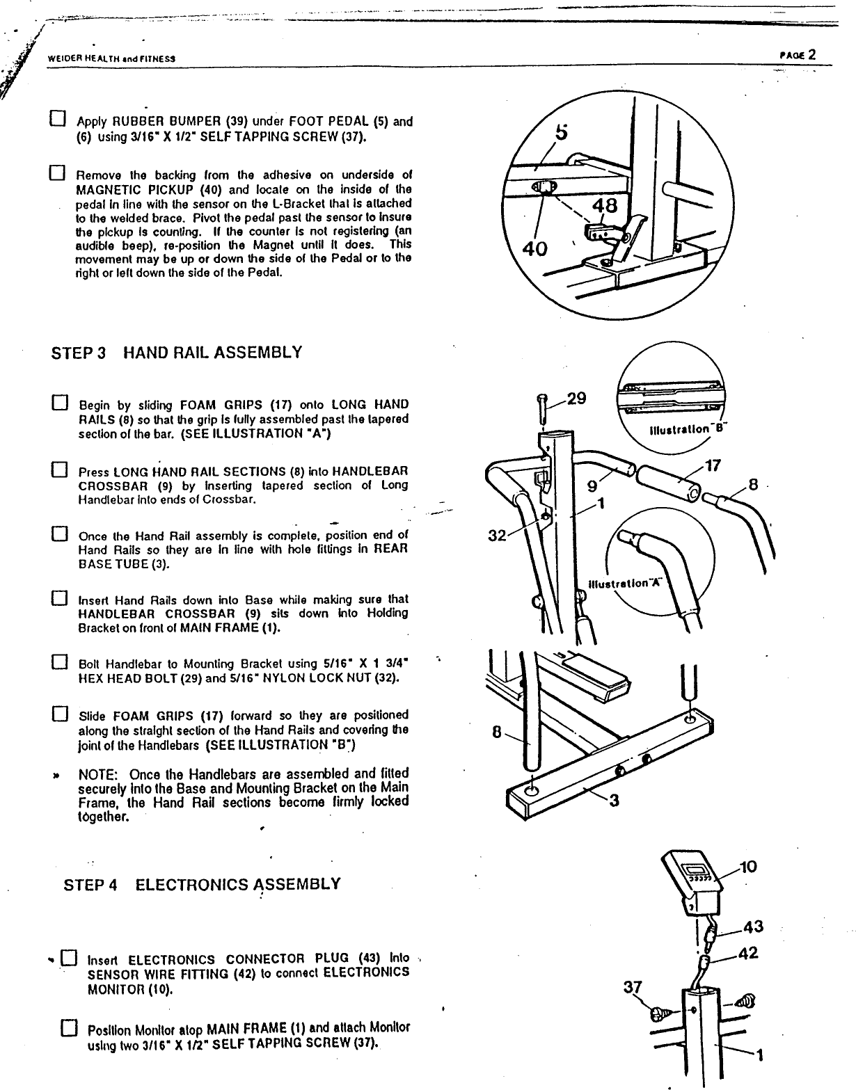 Page 5 of 10 - Weider Weider-Sm4-Stepmaster-Stepper-Sm4-Users-Manual-  Weider-sm4-stepmaster-stepper-sm4-users-manual