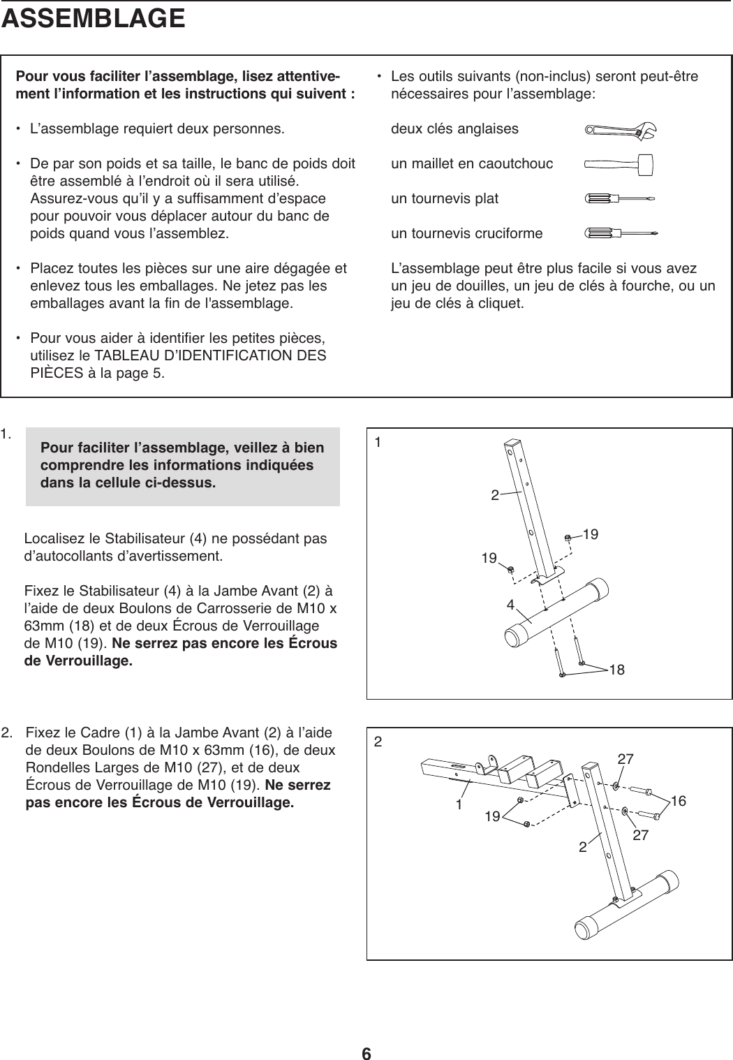 Page 6 of 12 - Weider Weider-Tc-150-Bench-Weevbe5909-Users-Manual-  Weider-tc-150-bench-weevbe5909-users-manual
