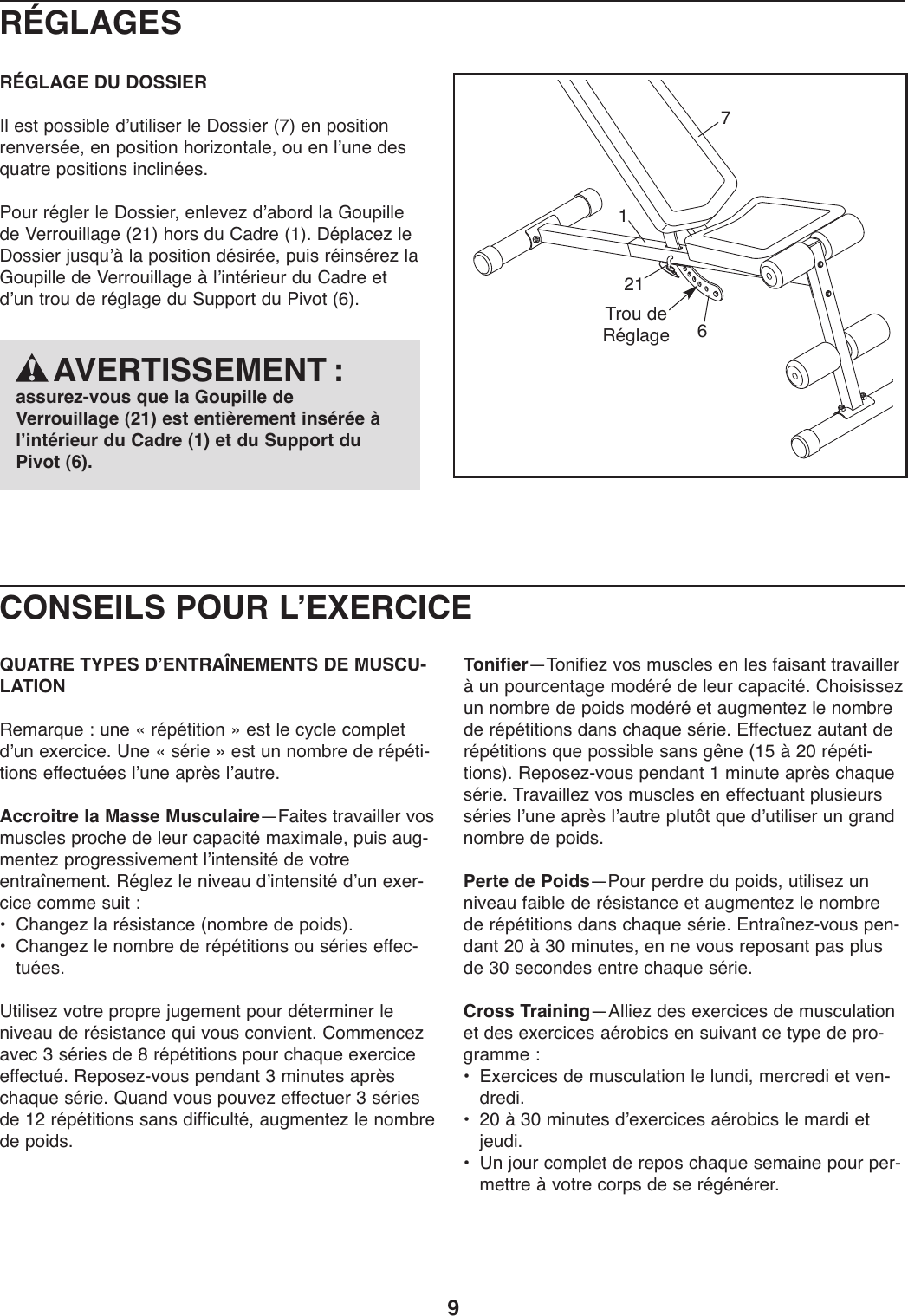 Page 9 of 12 - Weider Weider-Tc-150-Bench-Weevbe5909-Users-Manual-  Weider-tc-150-bench-weevbe5909-users-manual