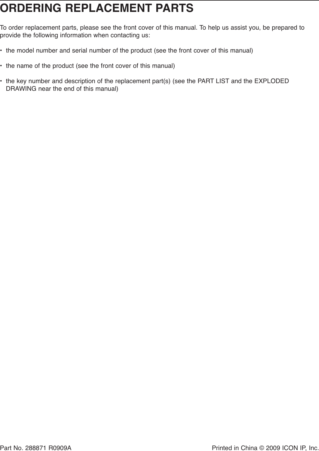 Page 12 of 12 - Weider Weider-Tc-150-Bench-Weevbe5909-Users-Manual-  Weider-tc-150-bench-weevbe5909-users-manual