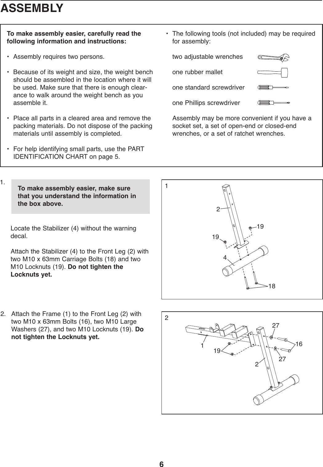 Page 6 of 12 - Weider Weider-Tc-150-Bench-Weevbe5909-Users-Manual-  Weider-tc-150-bench-weevbe5909-users-manual