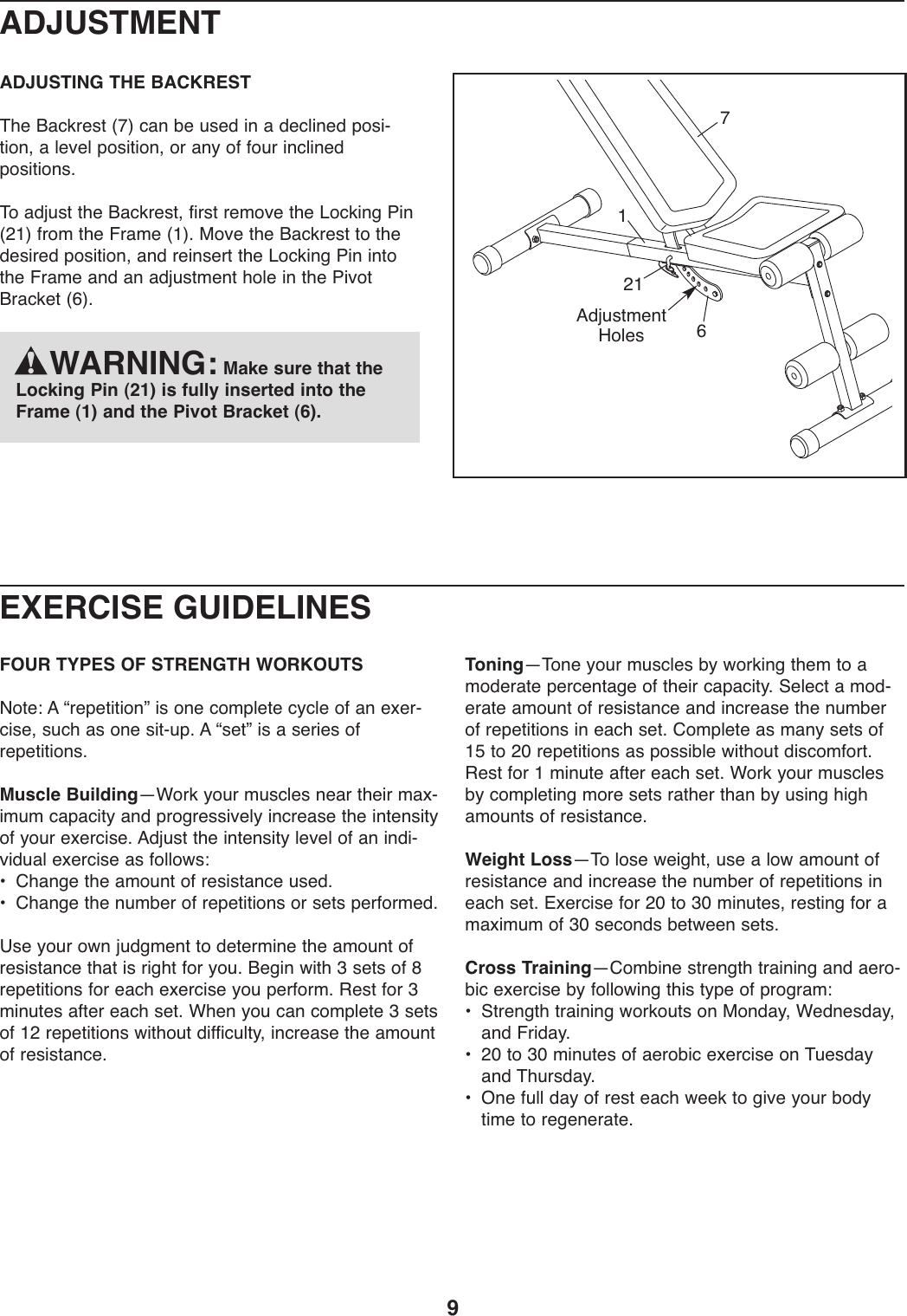 Page 9 of 12 - Weider Weider-Tc-150-Bench-Weevbe5909-Users-Manual-  Weider-tc-150-bench-weevbe5909-users-manual