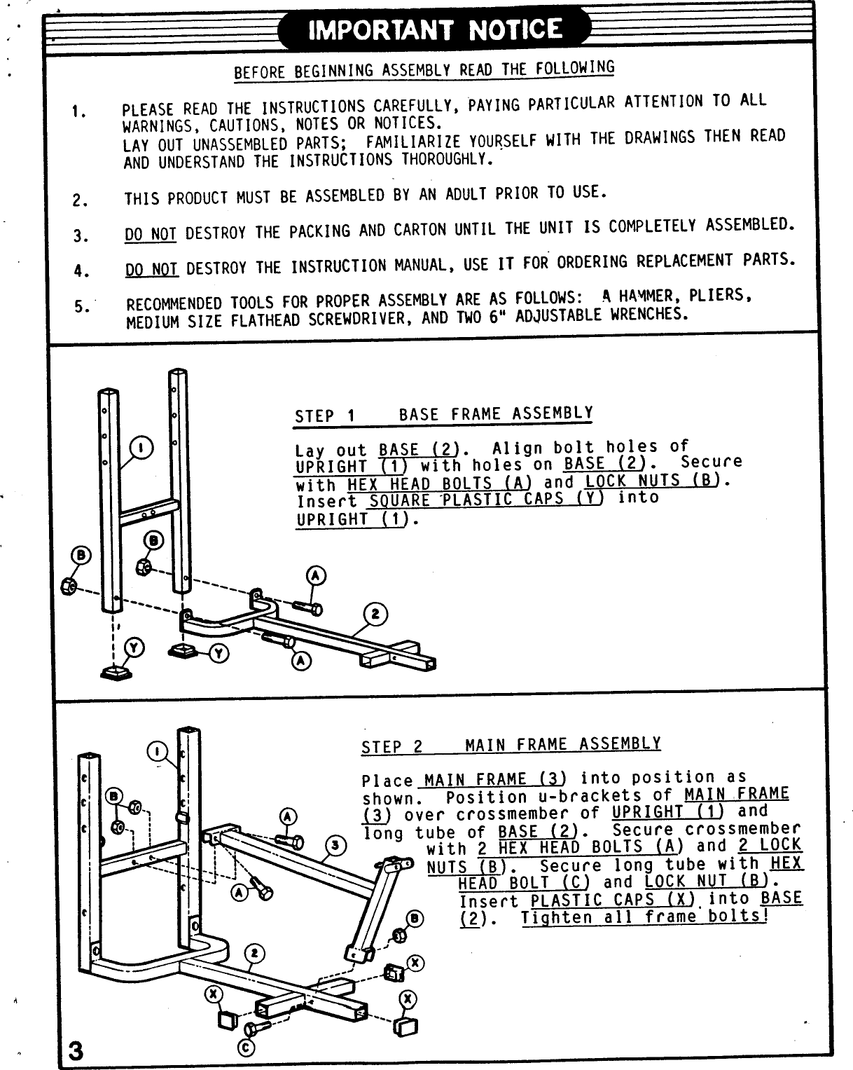 Page 3 of 5 - Weider Weider-Ultra-Bench-C102-Users-Manual- Weider-ultra-bench-c102-users-manual