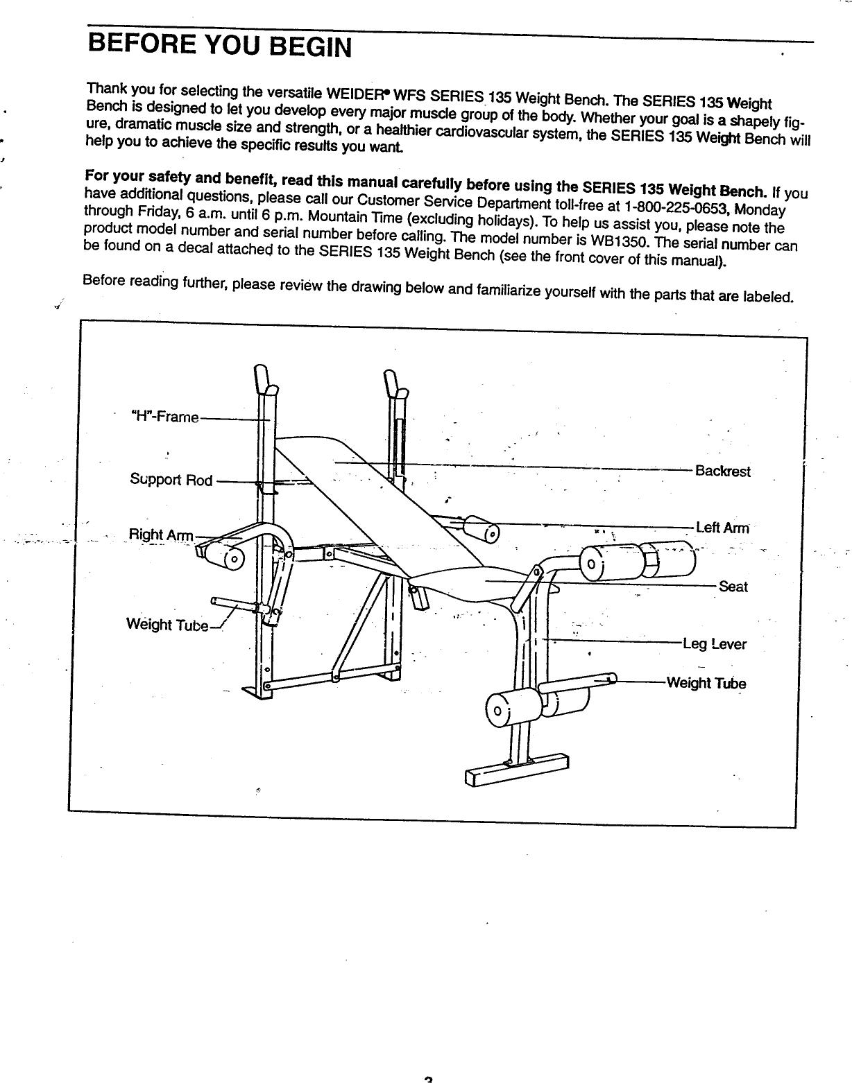 Weider Wb1350 Owner S Manual