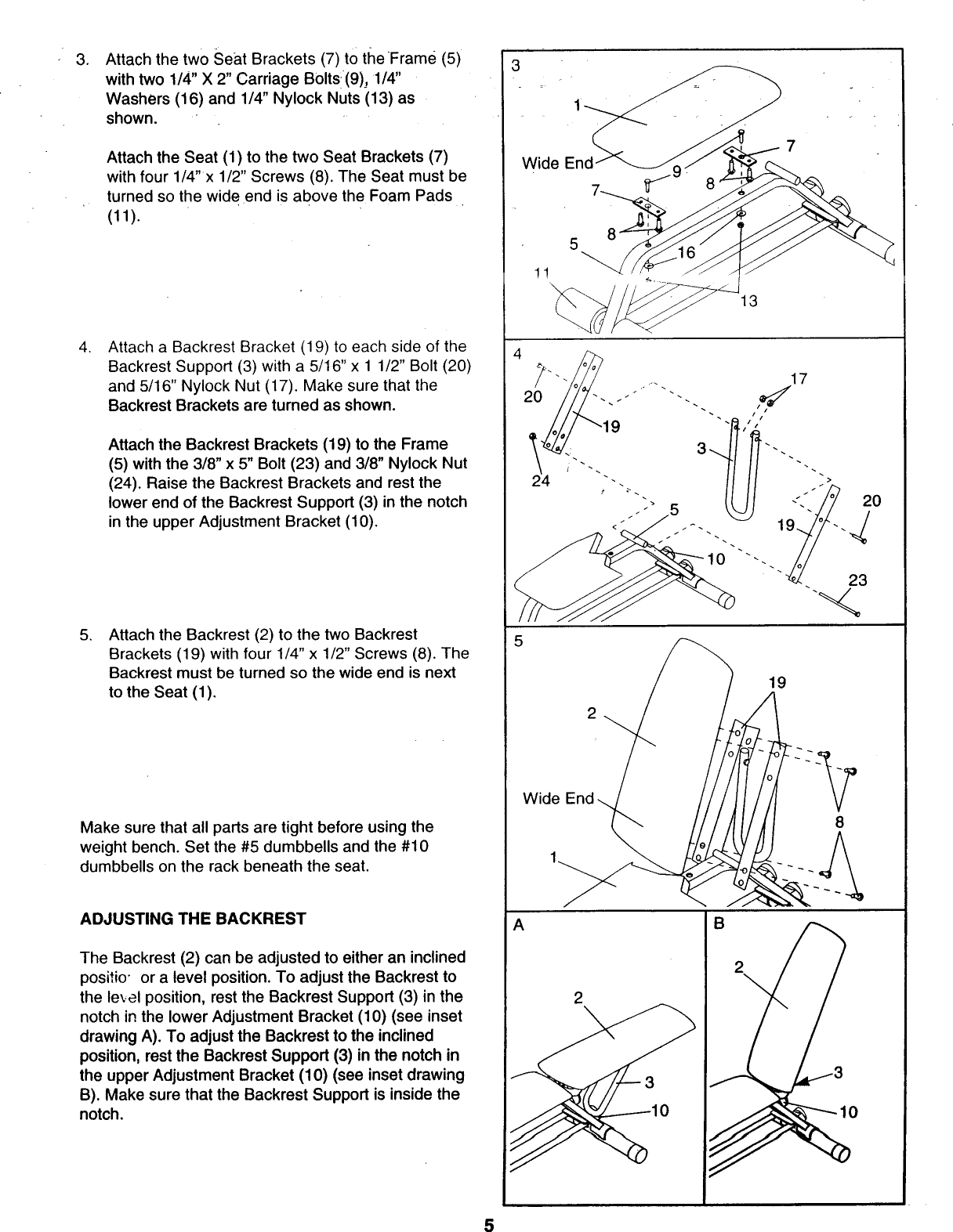Page 5 of 8 - Weider Weider-Wb1750-Owner-S-Manual