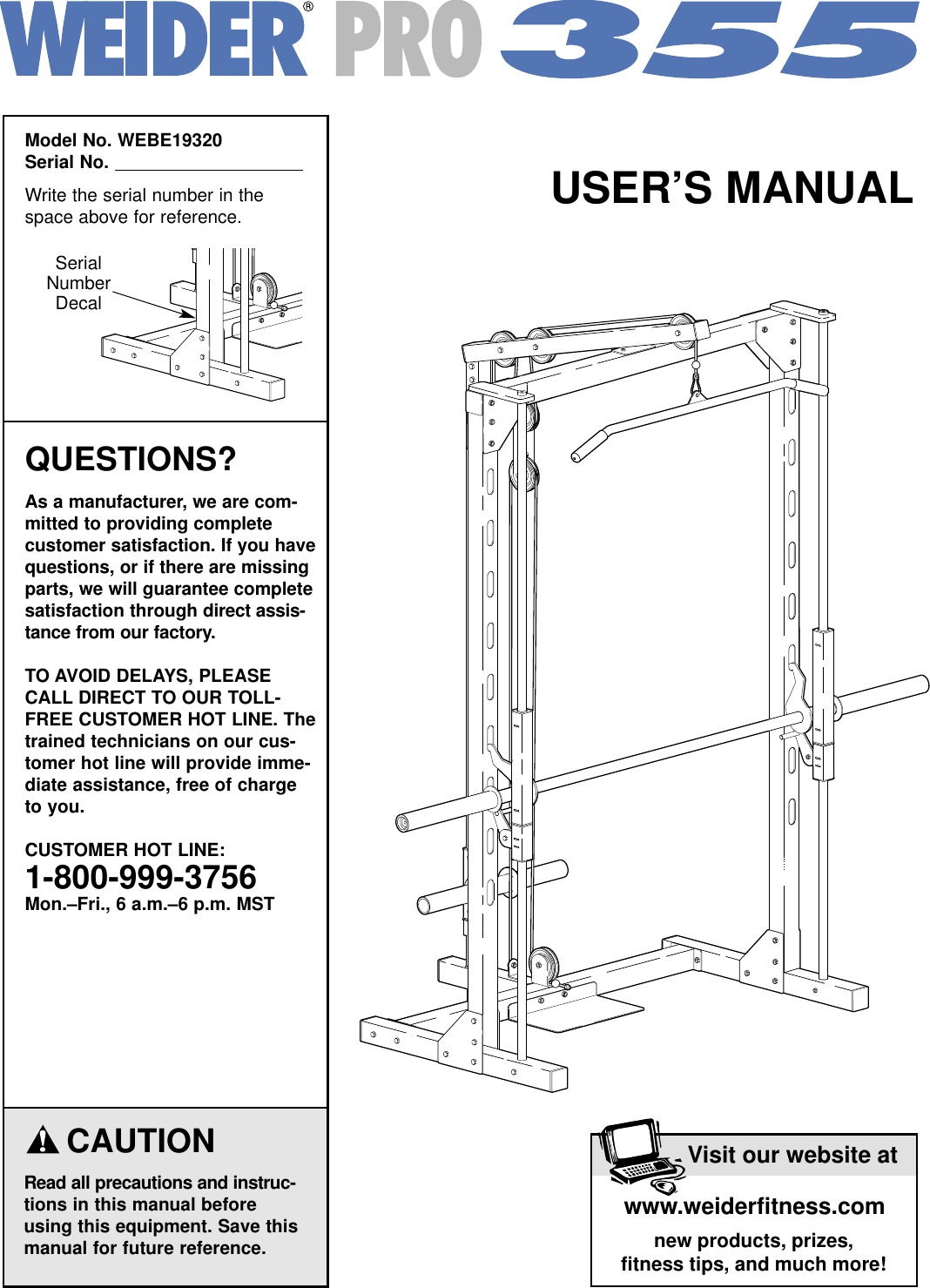 Weider Webe19320 Owner S Manual