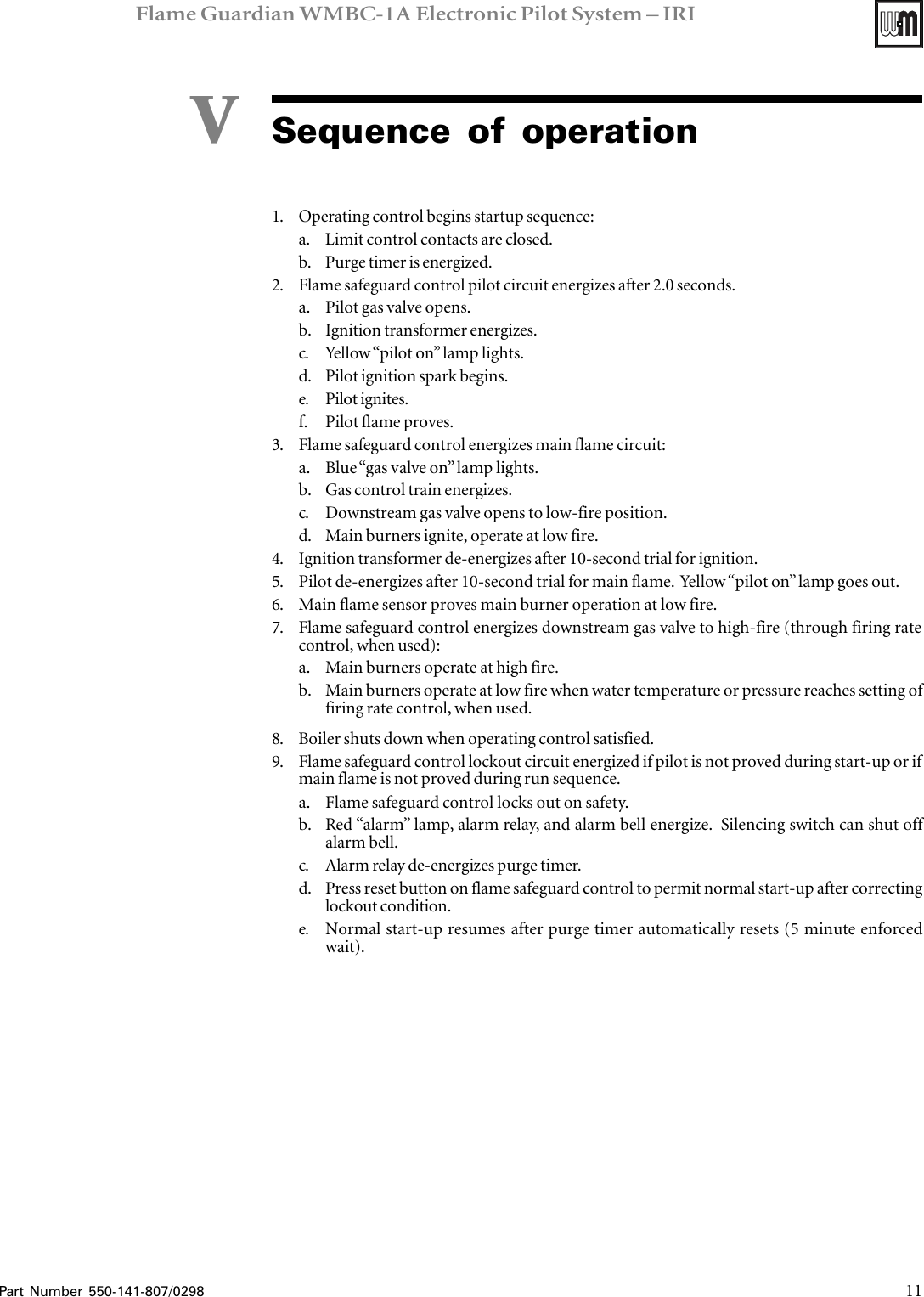 Page 10 of 11 - Weil-Mclain Weil-Mclain-Flame-Guardian-Wmbc-1A-Users-Manual- 141807  Weil-mclain-flame-guardian-wmbc-1a-users-manual