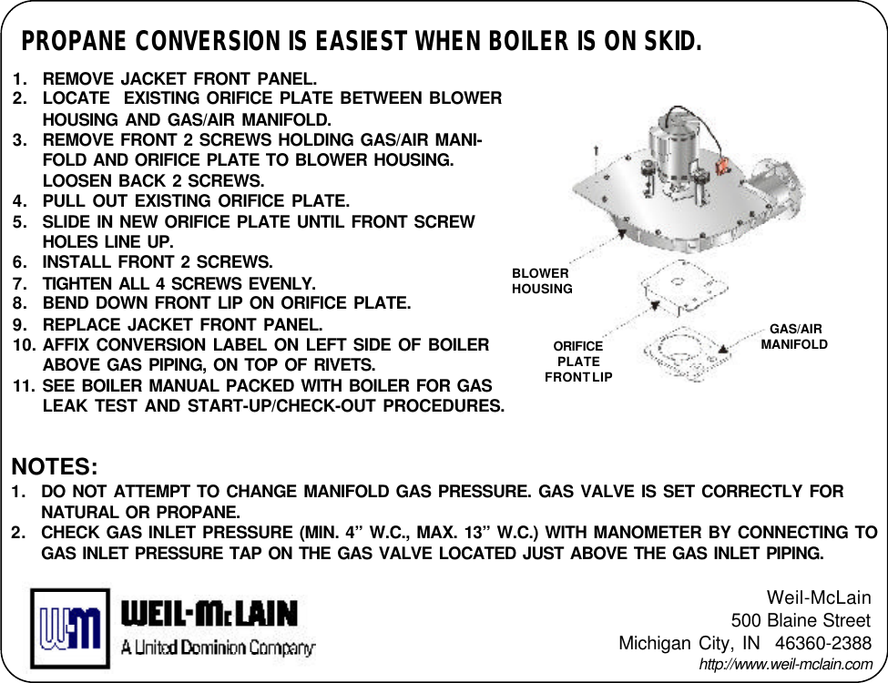 Page 2 of 2 - Weil-Mclain Weil-Mclain-Gas-Conversion-Kit-Gv-3-510-811-600-Users-Manual- C  Weil-mclain-gas-conversion-kit-gv-3-510-811-600-users-manual
