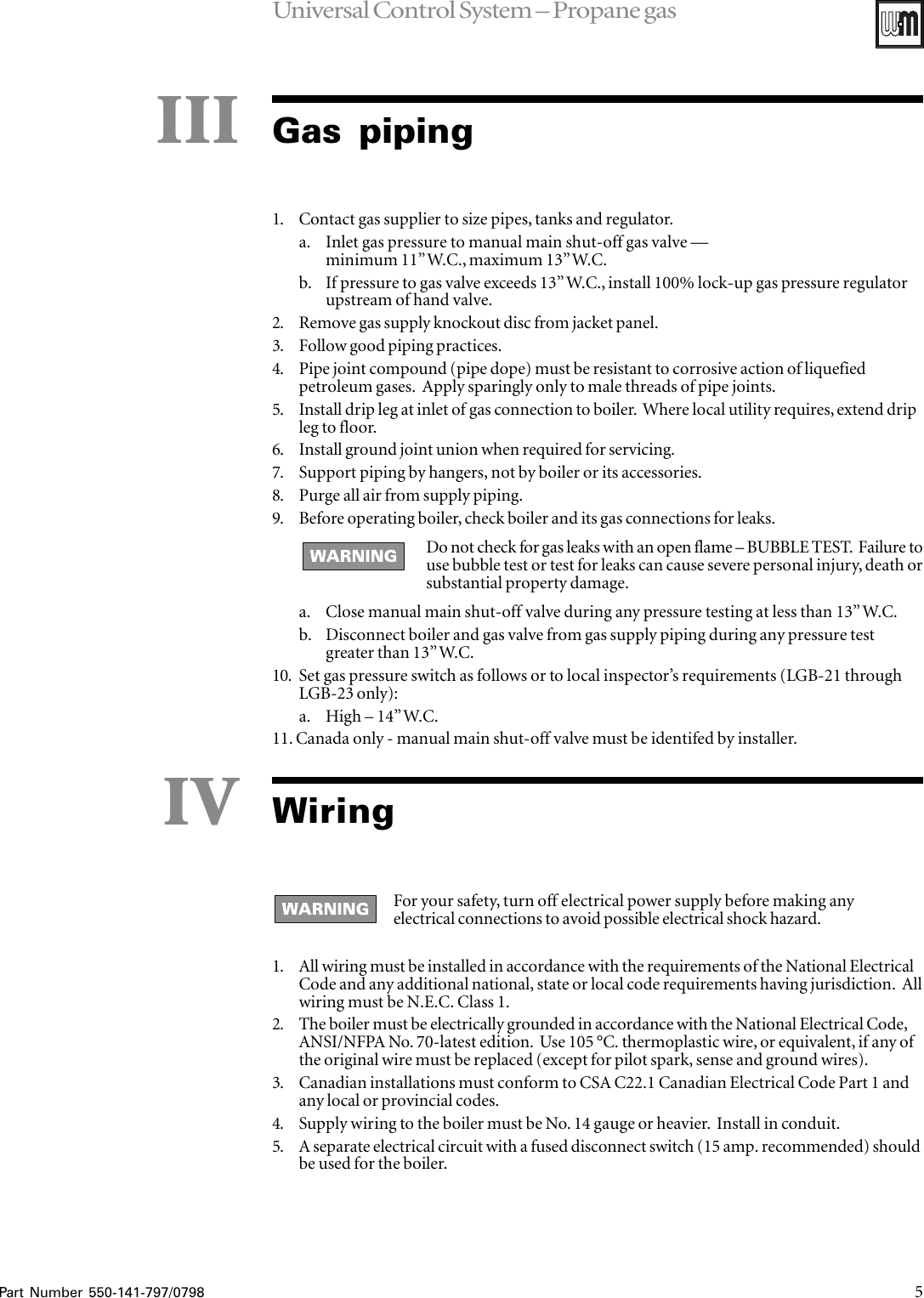 Page 5 of 11 - Weil-Mclain Weil-Mclain-Series-2-Lgb-10-Users-Manual- 141797.p65 Weil-mclain-series-2-lgb-10-users-manual