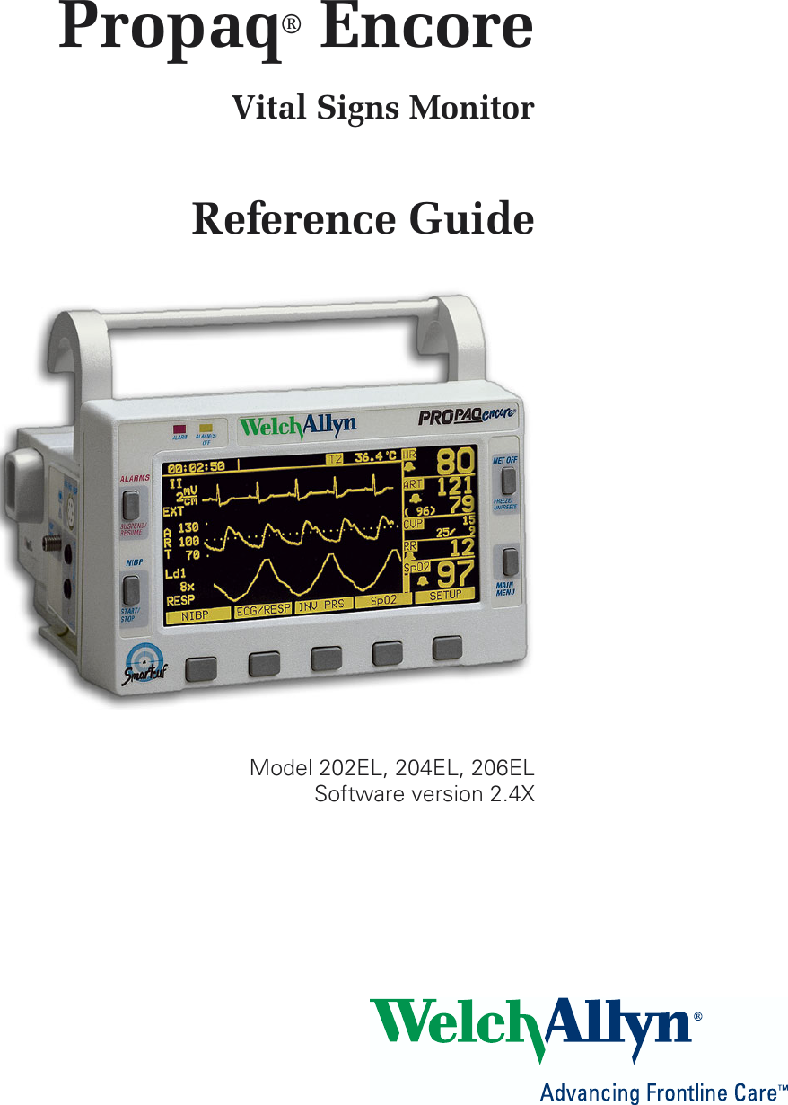 Welch Allyn Medical Diagnostic Equipment Heart Rate Monitor 202El Users