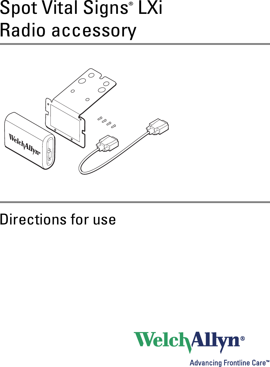 Spot Vital Signs® LXiRadio accessoryDirections for use