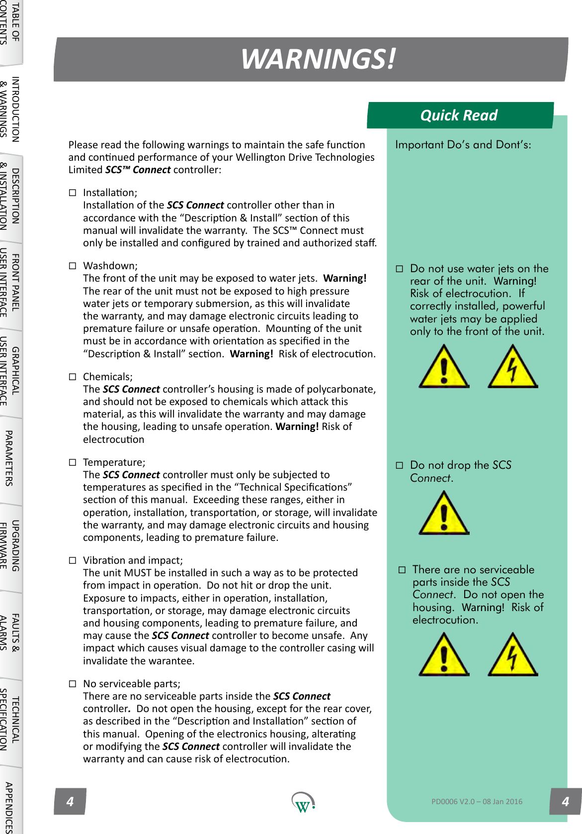 Wellington Drive Technologies SCS1 SCS Connect User Manual