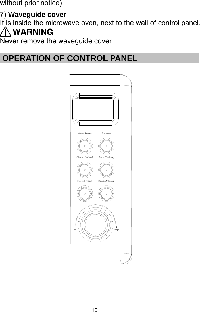 Page 10 of Welly Electrical Appliances DW20UX40 Microwave Oven User Manual 4 