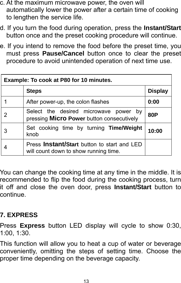 Page 13 of Welly Electrical Appliances DW20UX40 Microwave Oven User Manual 4 