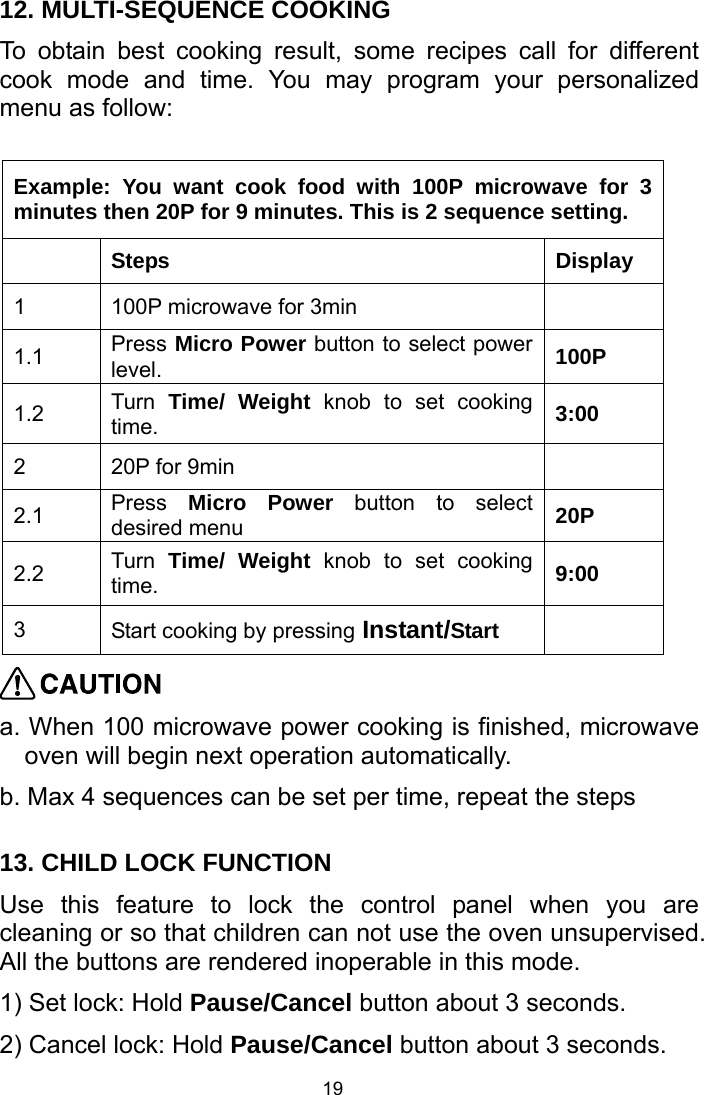 Page 19 of Welly Electrical Appliances DW20UX40 Microwave Oven User Manual 4 