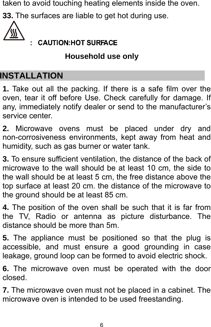 Page 6 of Welly Electrical Appliances DW20UX40 Microwave Oven User Manual 4 