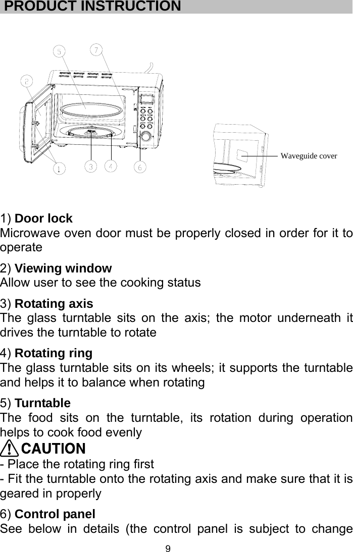 Page 9 of Welly Electrical Appliances DW20UX40 Microwave Oven User Manual 4 