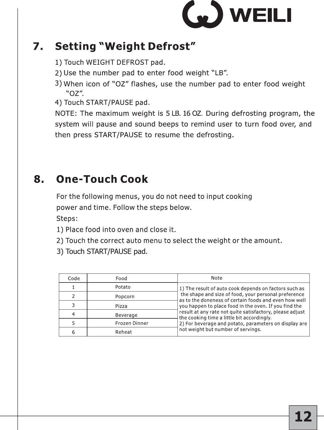 3) Touch START/PAUSE pad.