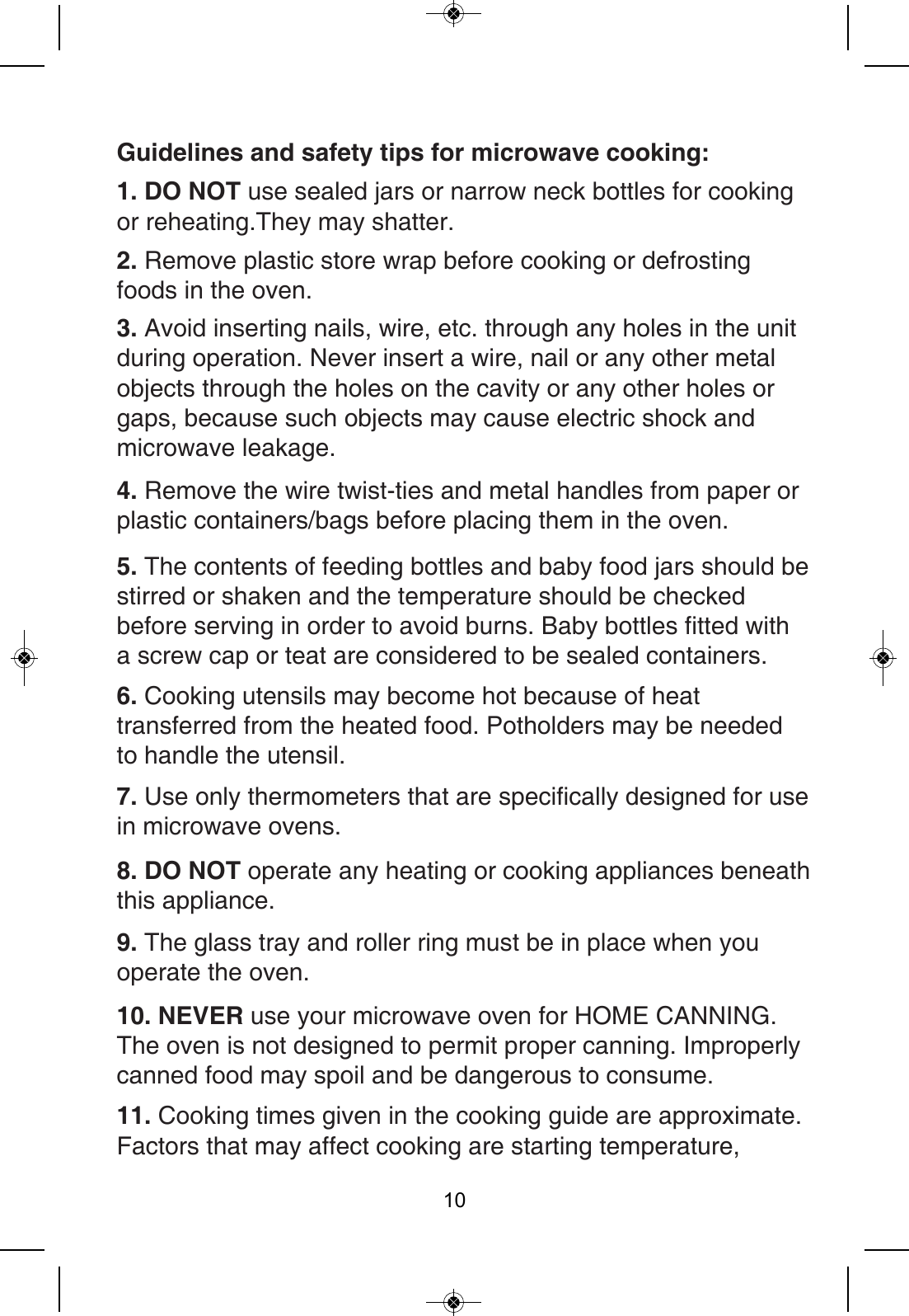 Page 10 of Welly Electrical Appliances DW23PX98F Microwave Oven User Manual NA09 23PX99                            OK