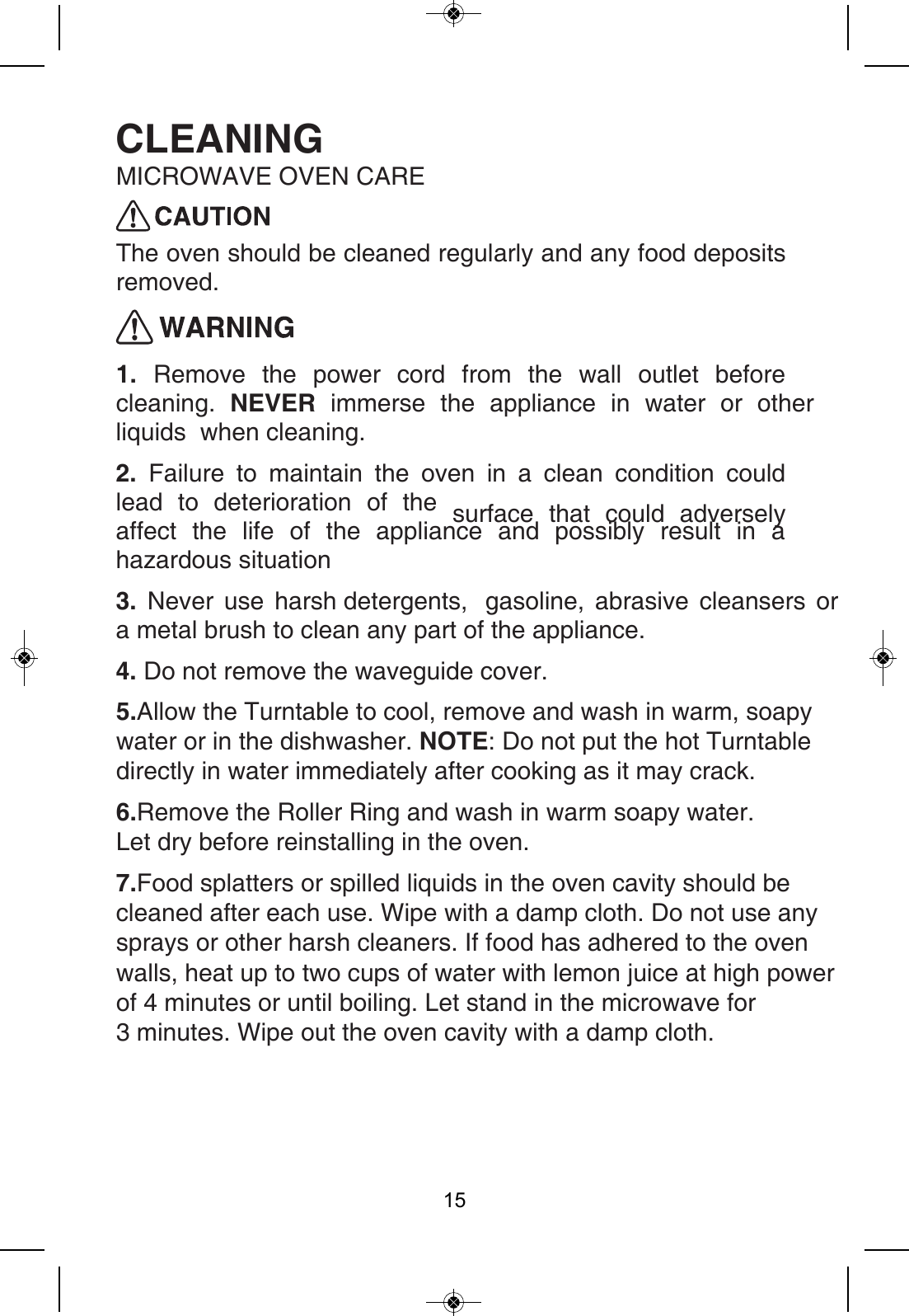 Page 15 of Welly Electrical Appliances DW23PX98F Microwave Oven User Manual NA09 23PX99                            OK