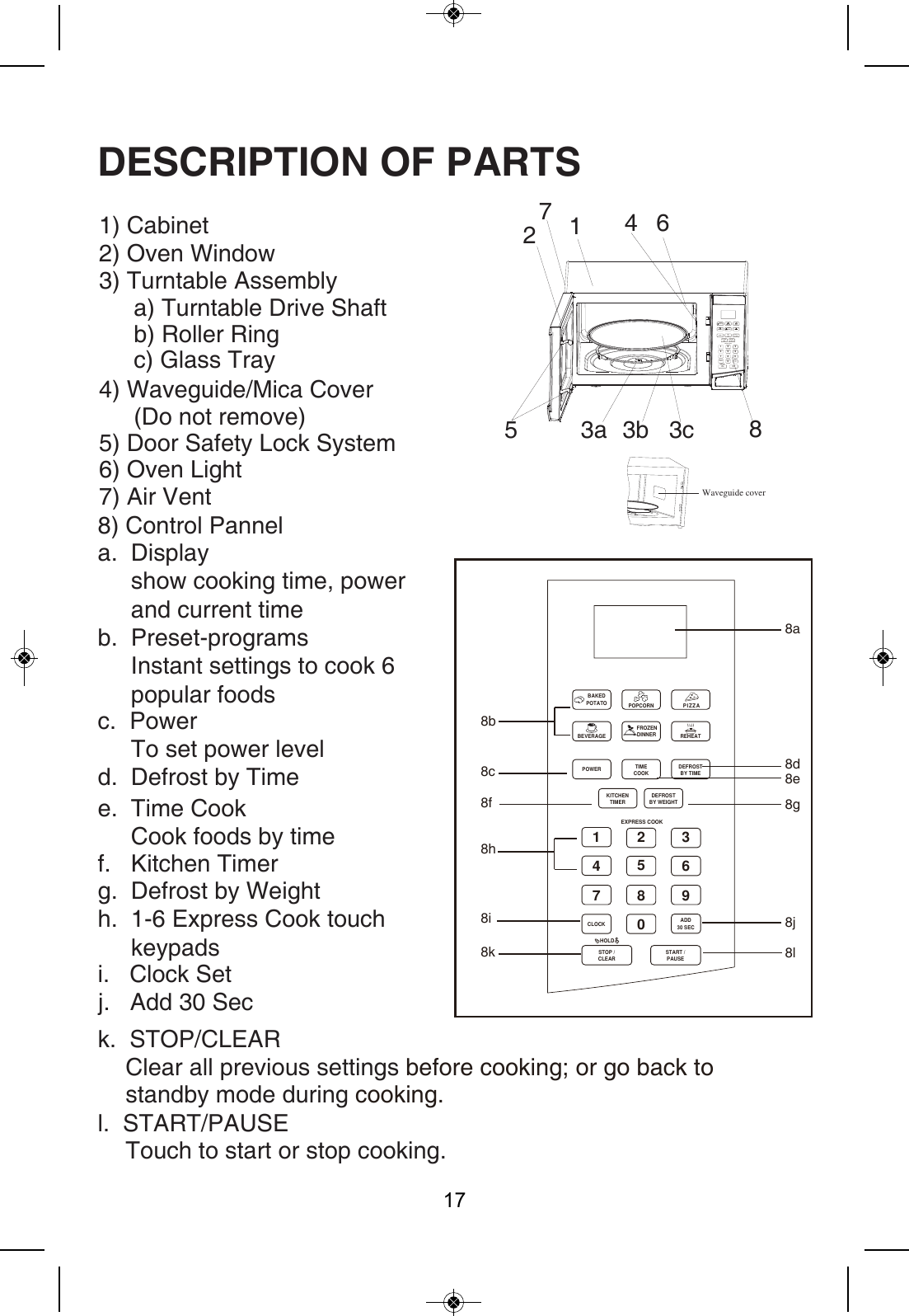 Page 17 of Welly Electrical Appliances DW23PX98F Microwave Oven User Manual NA09 23PX99                            OK