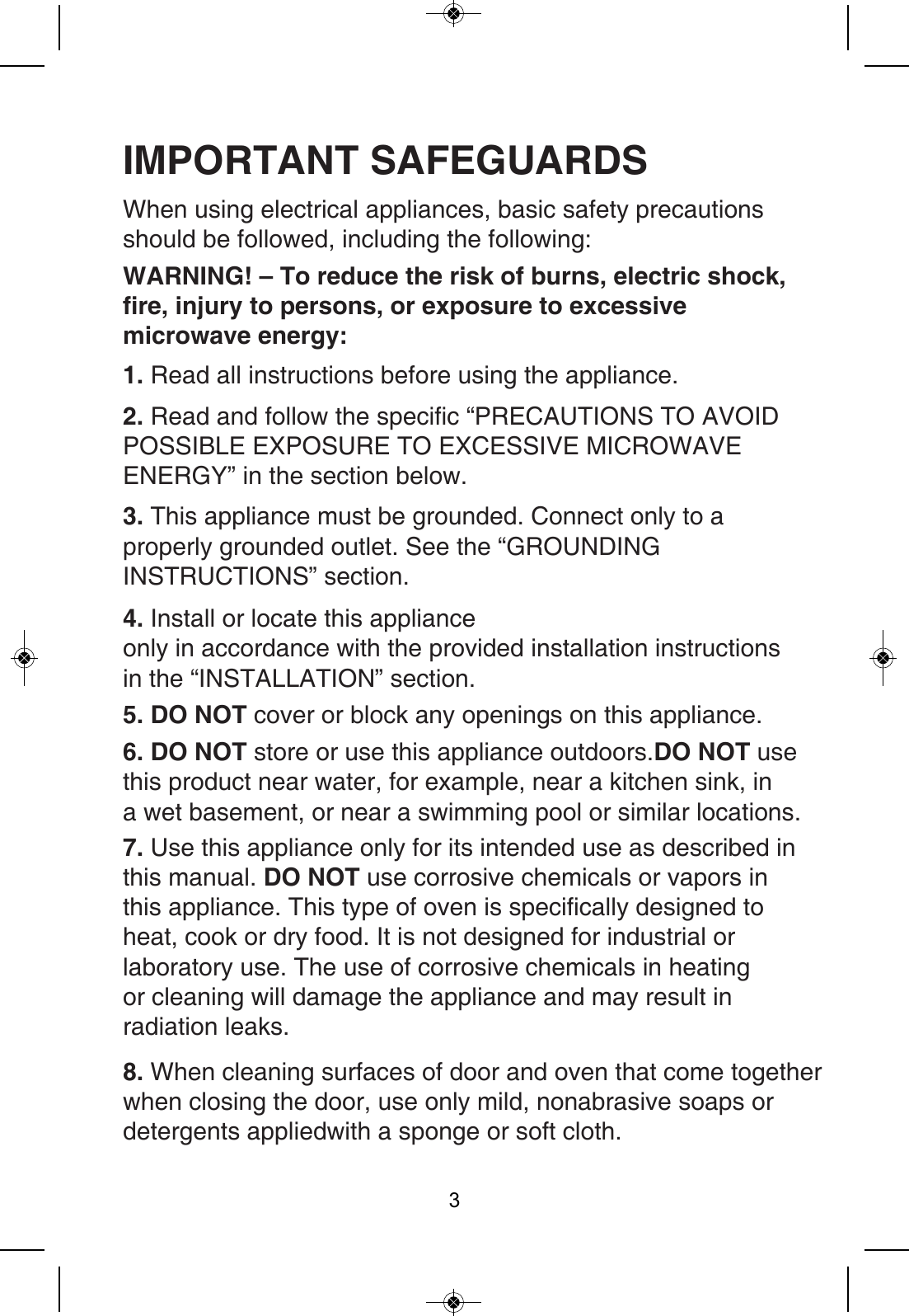 Page 3 of Welly Electrical Appliances DW23PX98F Microwave Oven User Manual NA09 23PX99                            OK