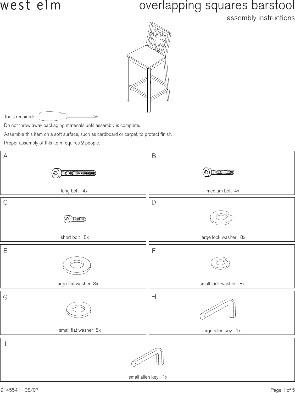 Page 1 of 5 - West-Elm Overlapping-Squares-Barstool