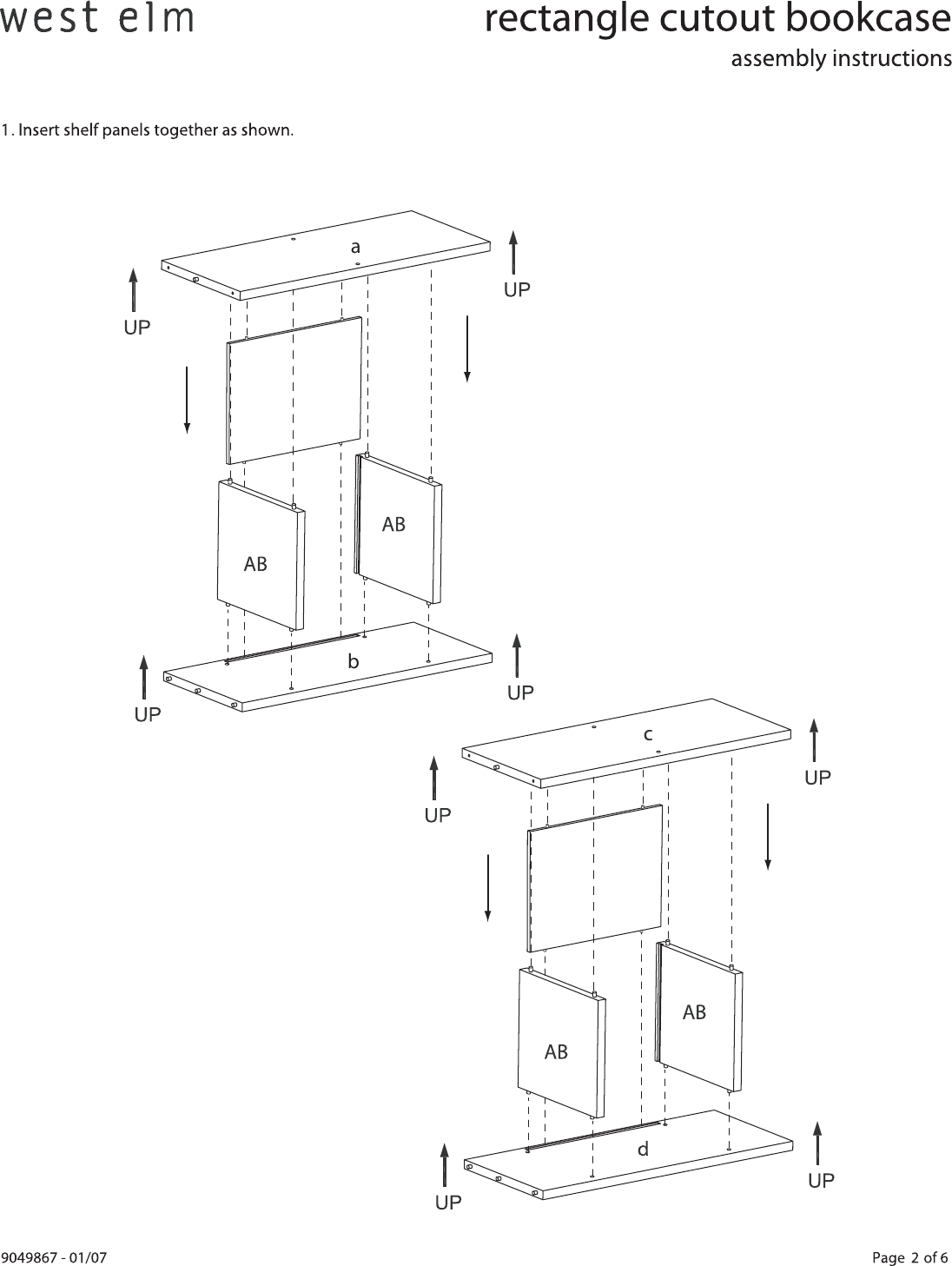 Page 2 of 6 - West-Elm Rectangle-Cutout-Bookcase RectCtoutBkcs New