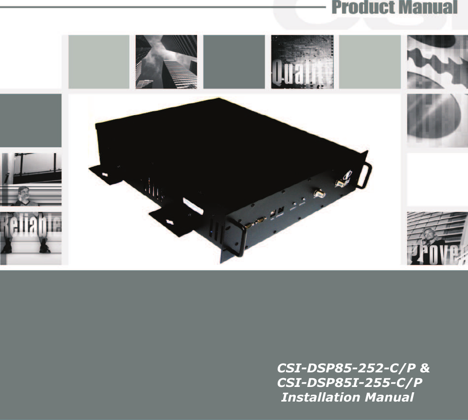 CSI-DSP85-252-C/P &amp; CSI-DSP85I-255-C/P  Installation Manual