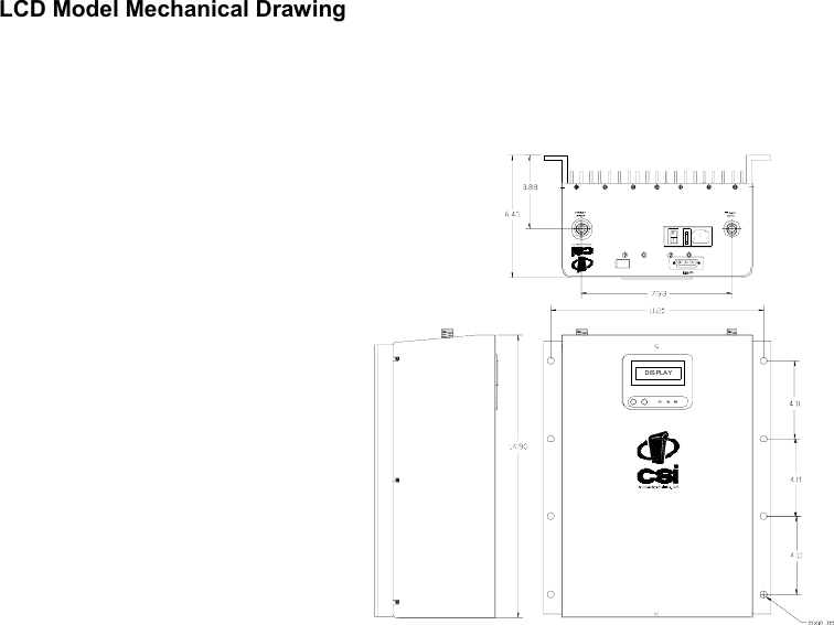  LCD Model Mechanical Drawing  IODISPLAY 