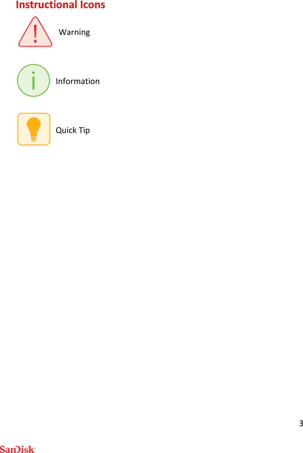3InstructionalIcons WarningInformationQuickTip