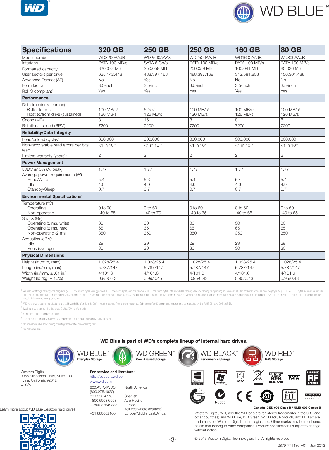 Page 3 of 3 - Western-Digital Western-Digital-Blue-Wd10Ezex-Users-Manual- WD Blue™ Desktop 3.5-inch Hard Drives  Western-digital-blue-wd10ezex-users-manual