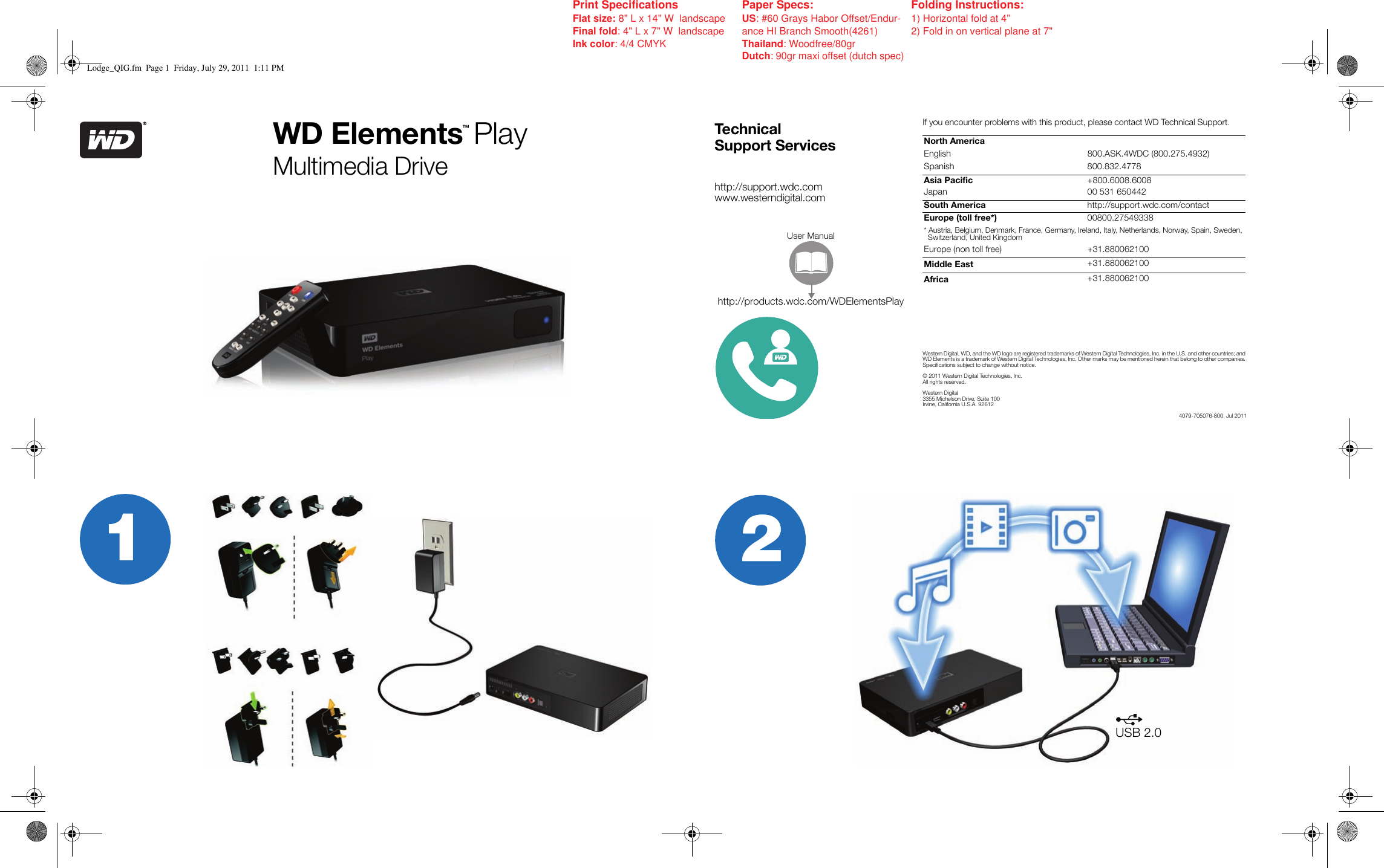 Page 2 of 8 - Western-Digital Western-Digital-Wd-Elements-Play-Multimedia-Drive-4779-705061-Quick-Installation-Guide- WD Elements™ Play - Quick Install Guide  Western-digital-wd-elements-play-multimedia-drive-4779-705061-quick-installation-guide