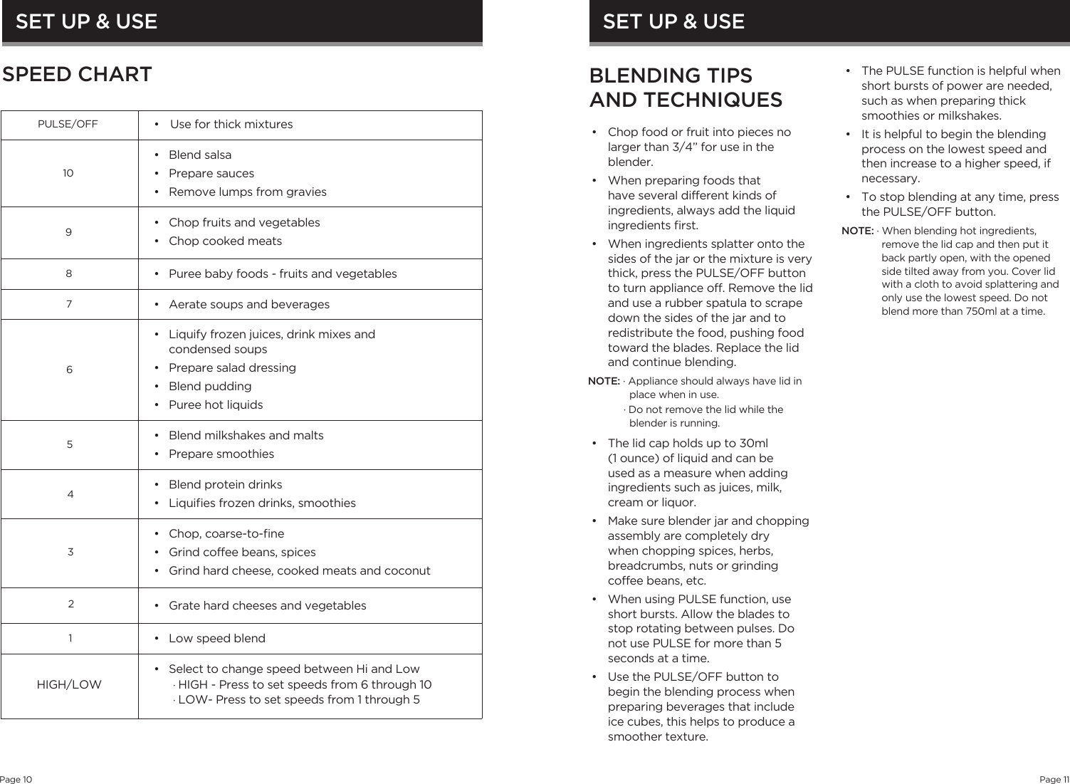 Page 6 of 9 - Westinghouse WBL1130B Blender Manual 072913 User  To The 777d276c-b26b-475a-bcd8-dfdbb159539d
