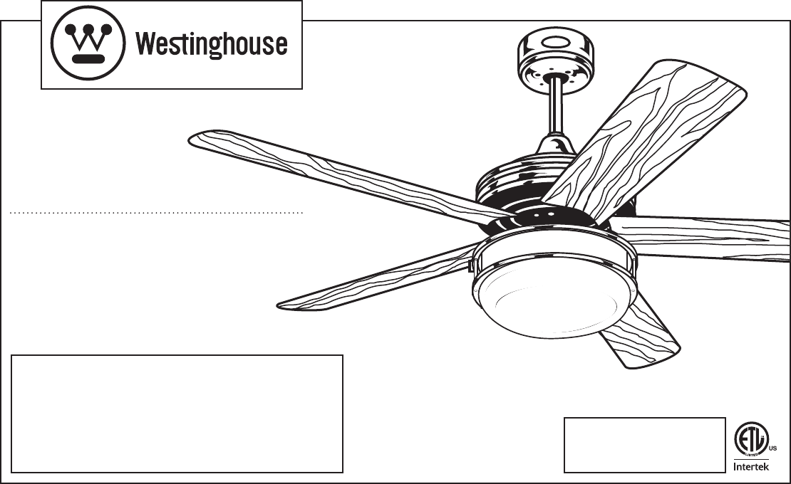 Five Blade Indoor Ceiling Fan, Westinghouse Castle Ceiling Fan