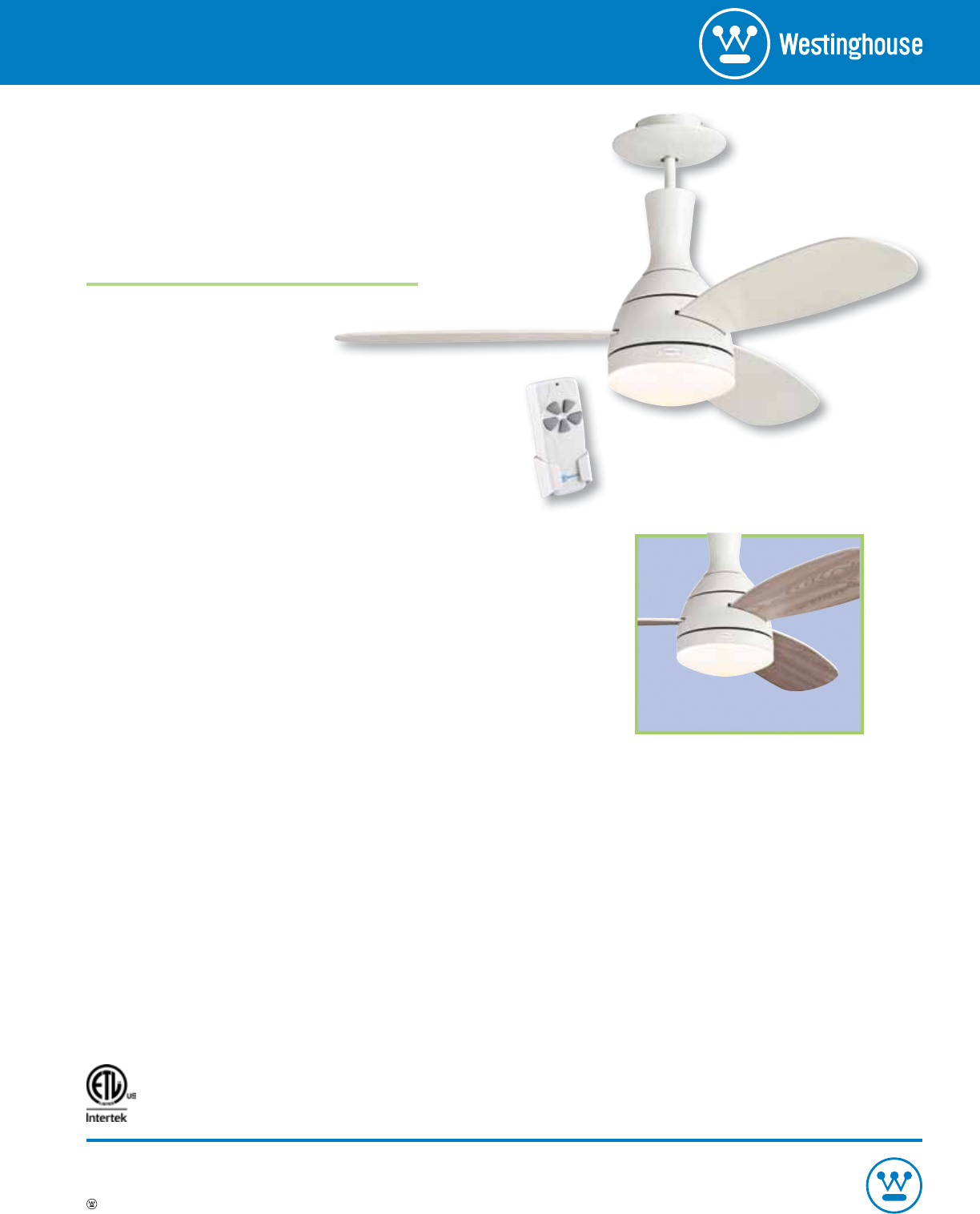 Westinghouse Cumulus 48 Inch Reversible Three Blade Indoor Ceiling