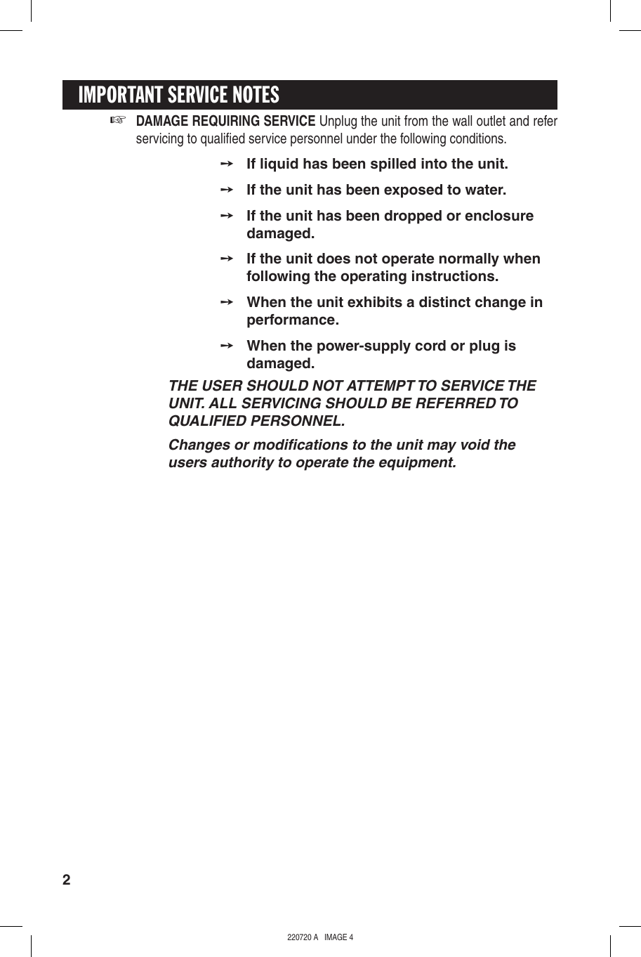 Page 4 of 8 - Westinghouse Westinghouse-Whi-4Cupg-Users-Manual- 220720A Westinghouse-whi-4cupg-users-manual