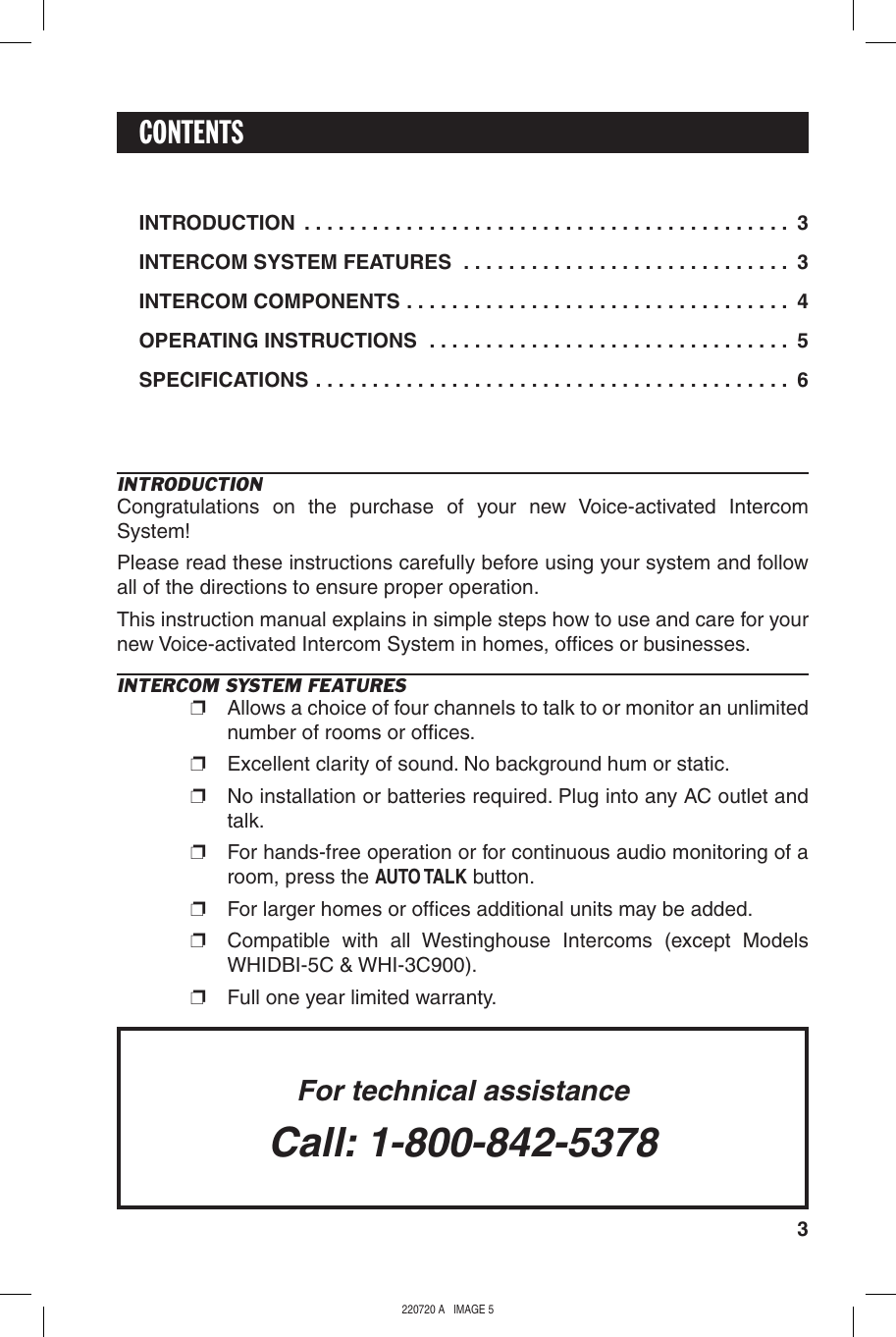 Page 5 of 8 - Westinghouse Westinghouse-Whi-4Cupg-Users-Manual- 220720A Westinghouse-whi-4cupg-users-manual