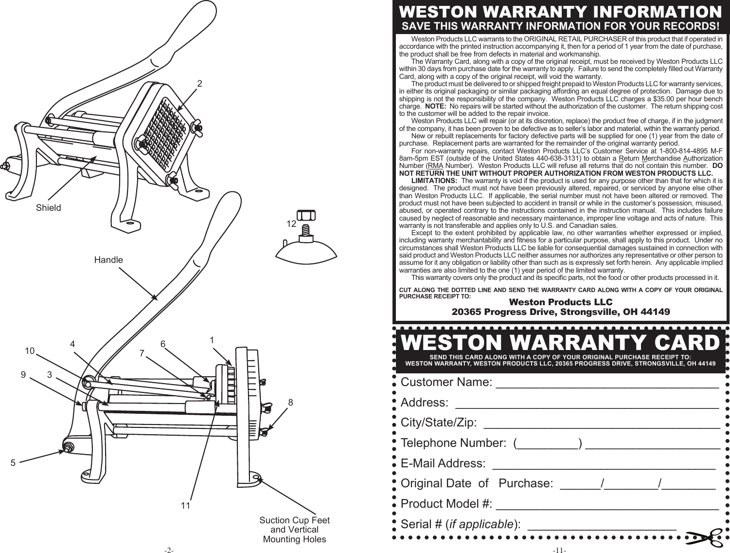 Page 2 of 6 - Weston-Products Weston-Products-36-3501-W-Users-Manual-  Weston-products-36-3501-w-users-manual