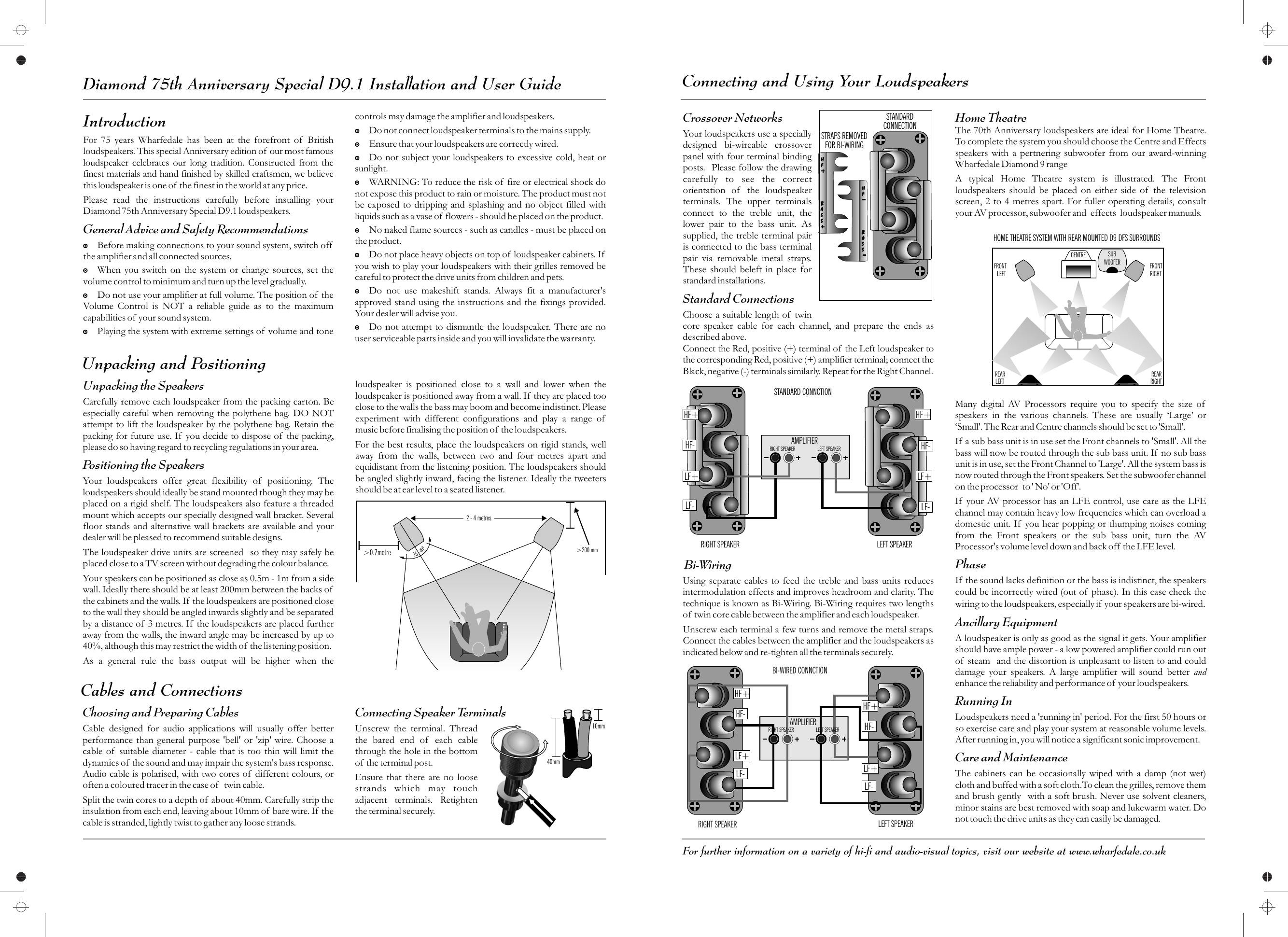 Page 2 of 2 - Wharfedale Wharfedale-D9-1-Users-Manual- 75th Anniversary Manual  Wharfedale-d9-1-users-manual