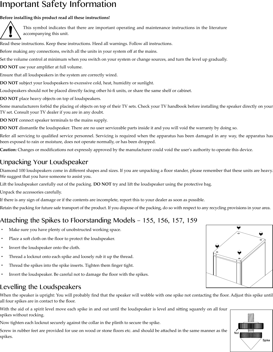 Page 2 of 12 - Wharfedale Wharfedale-Diamond-101C-Users-Manual-  Wharfedale-diamond-101c-users-manual