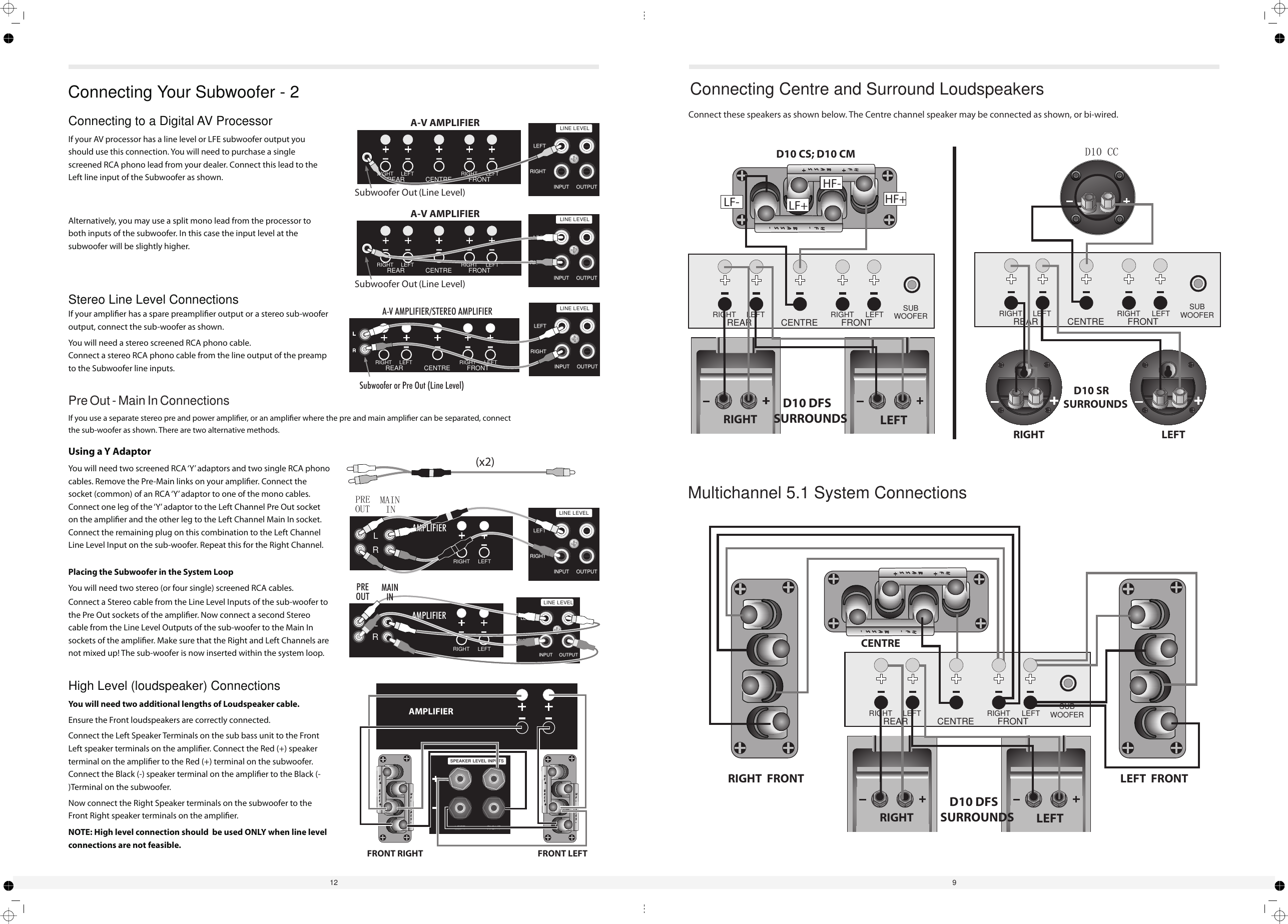 Page 9 of 10 - Wharfedale Wharfedale-Diamond-10-Series-10-1-Users-Manual- D 10 Manual3  Wharfedale-diamond-10-series-10-1-users-manual