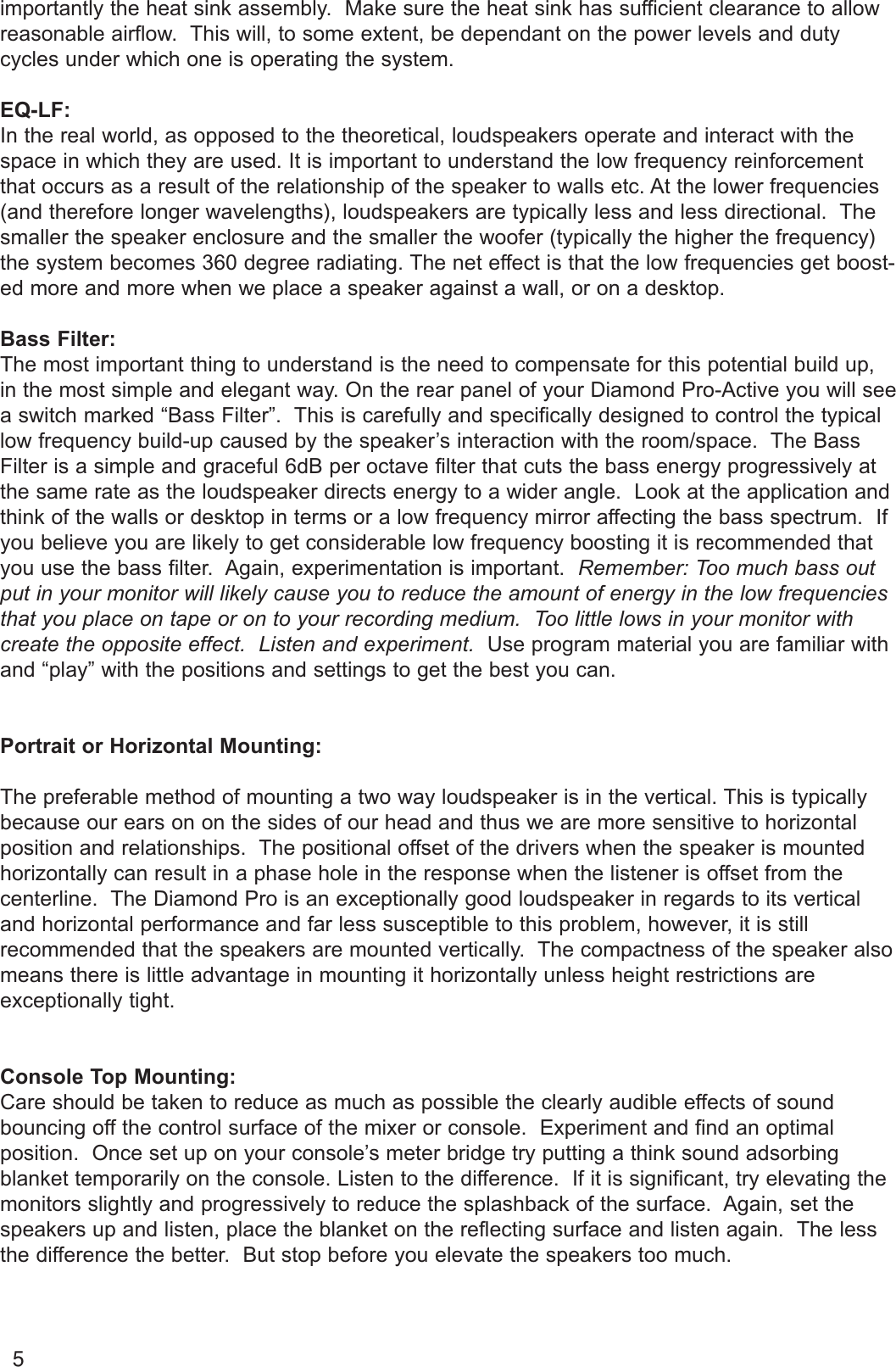 Page 8 of 12 - Wharfedale Wharfedale-Diamond-8-1-Pro-Users-Manual- Diamond Pro Manual  Wharfedale-diamond-8-1-pro-users-manual