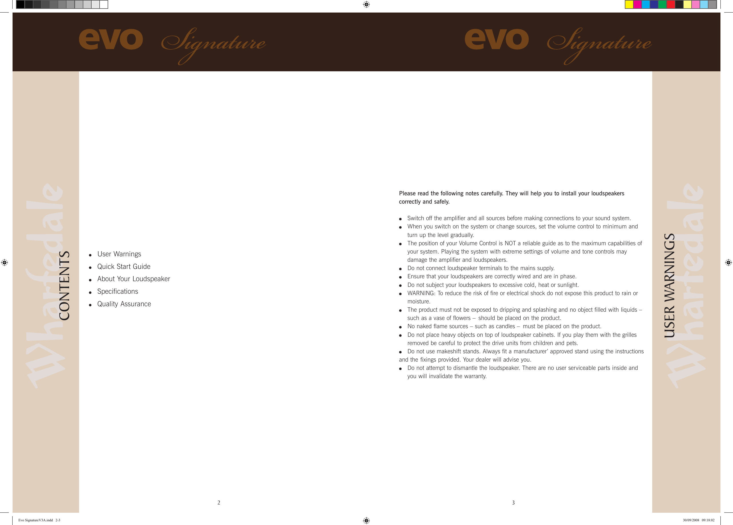 Page 2 of 10 - Wharfedale Wharfedale-Evo-Signature-Evo-10-Users-Manual-  Wharfedale-evo-signature-evo-10-users-manual