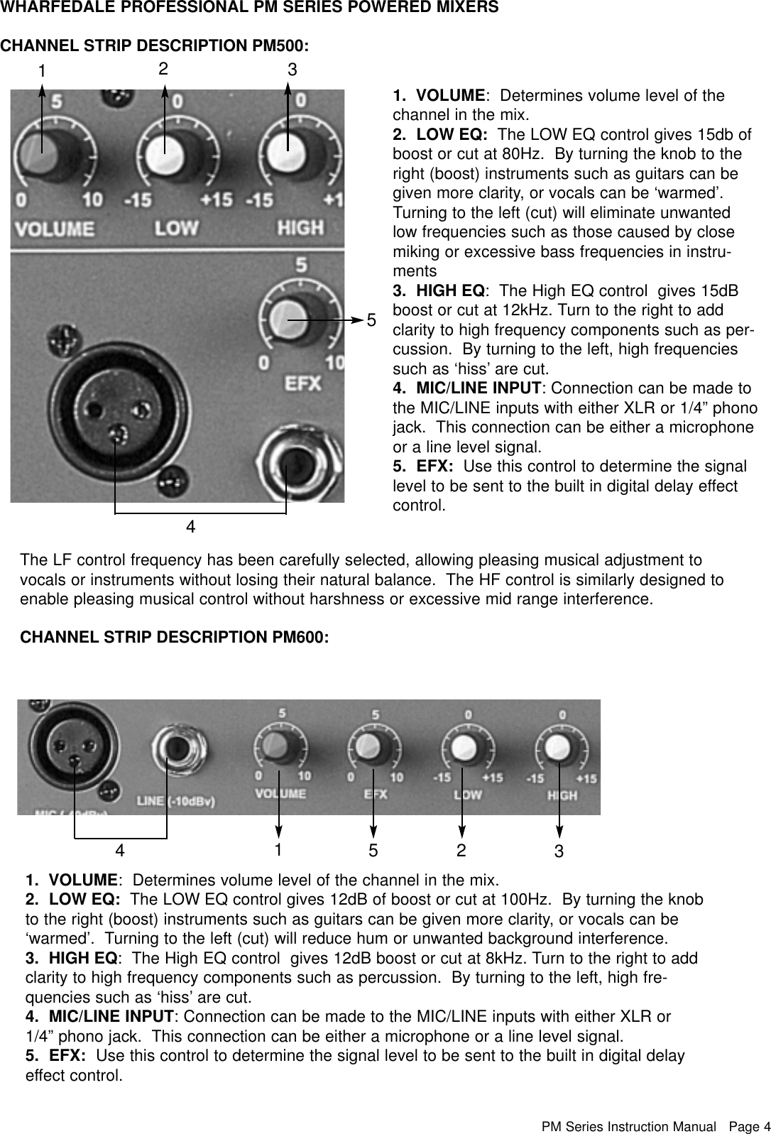Page 5 of 12 - Wharfedale Wharfedale-Pm500-Users-Manual-  Wharfedale-pm500-users-manual