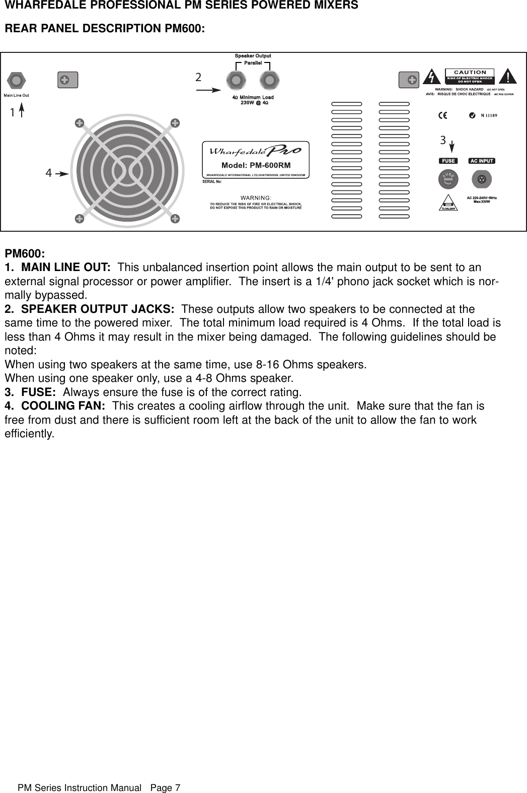 Page 8 of 12 - Wharfedale Wharfedale-Pm500-Users-Manual-  Wharfedale-pm500-users-manual