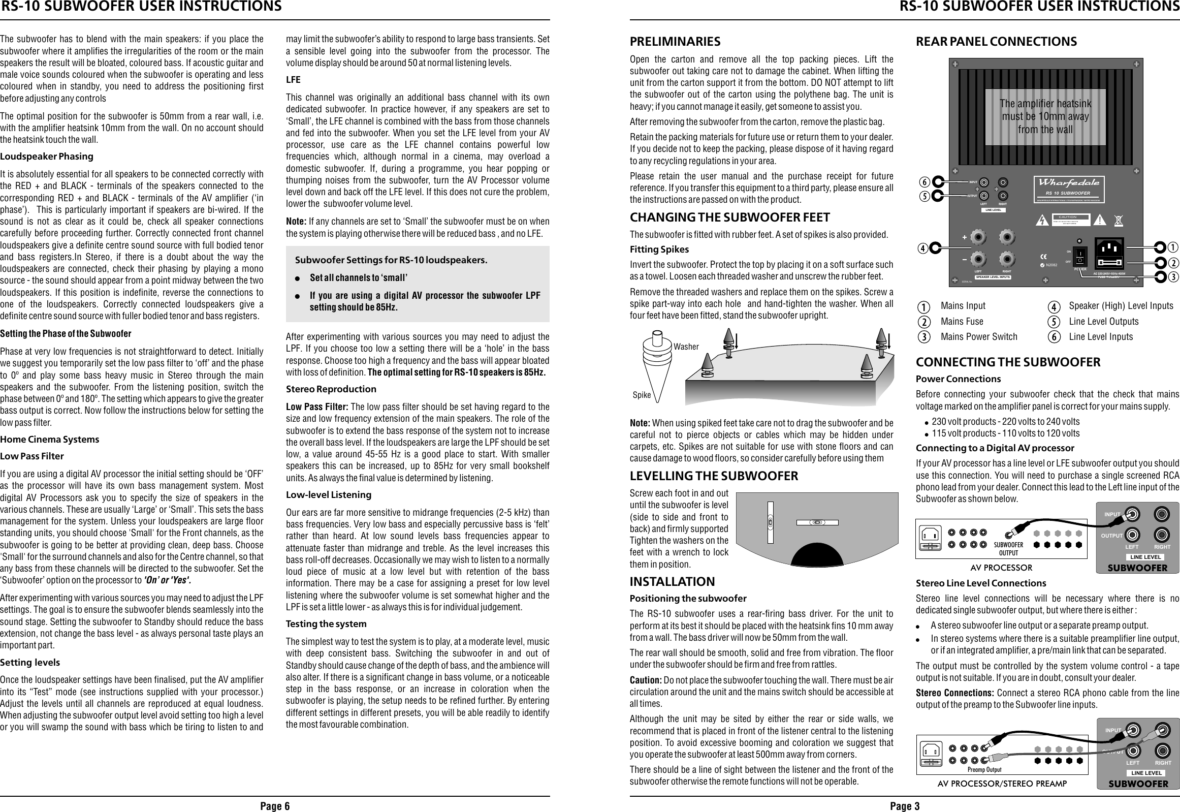 Page 3 of 4 - Wharfedale Wharfedale-Subwoofer-Rs-10-Users-Manual- RS-10 Sub3  Wharfedale-subwoofer-rs-10-users-manual