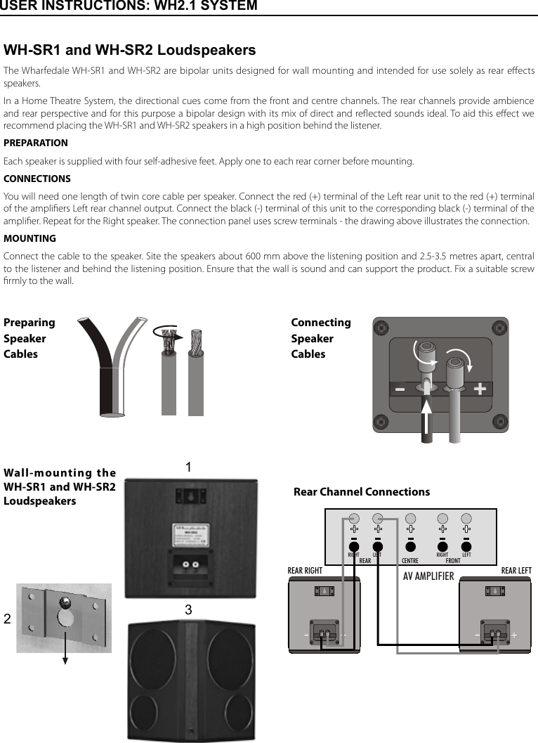 Page 4 of 8 - Wharfedale Wharfedale-Wharfedale-Wh-C-Users-Manual-  Wharfedale-wharfedale-wh-c-users-manual